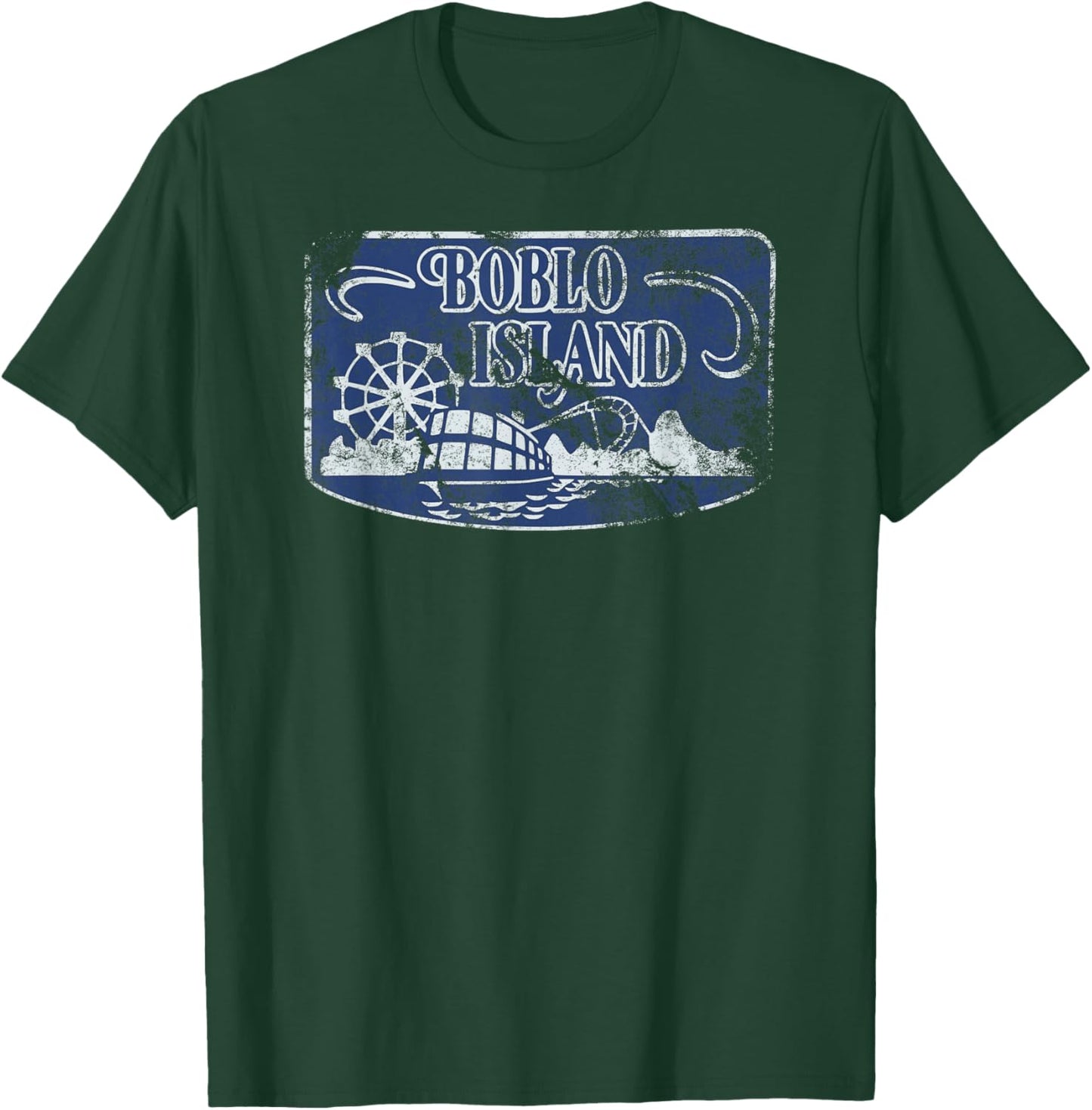 Boblo Island - Detroit - Vintage Distressed Worn Look T-Shirt - T-Shirt | Forest