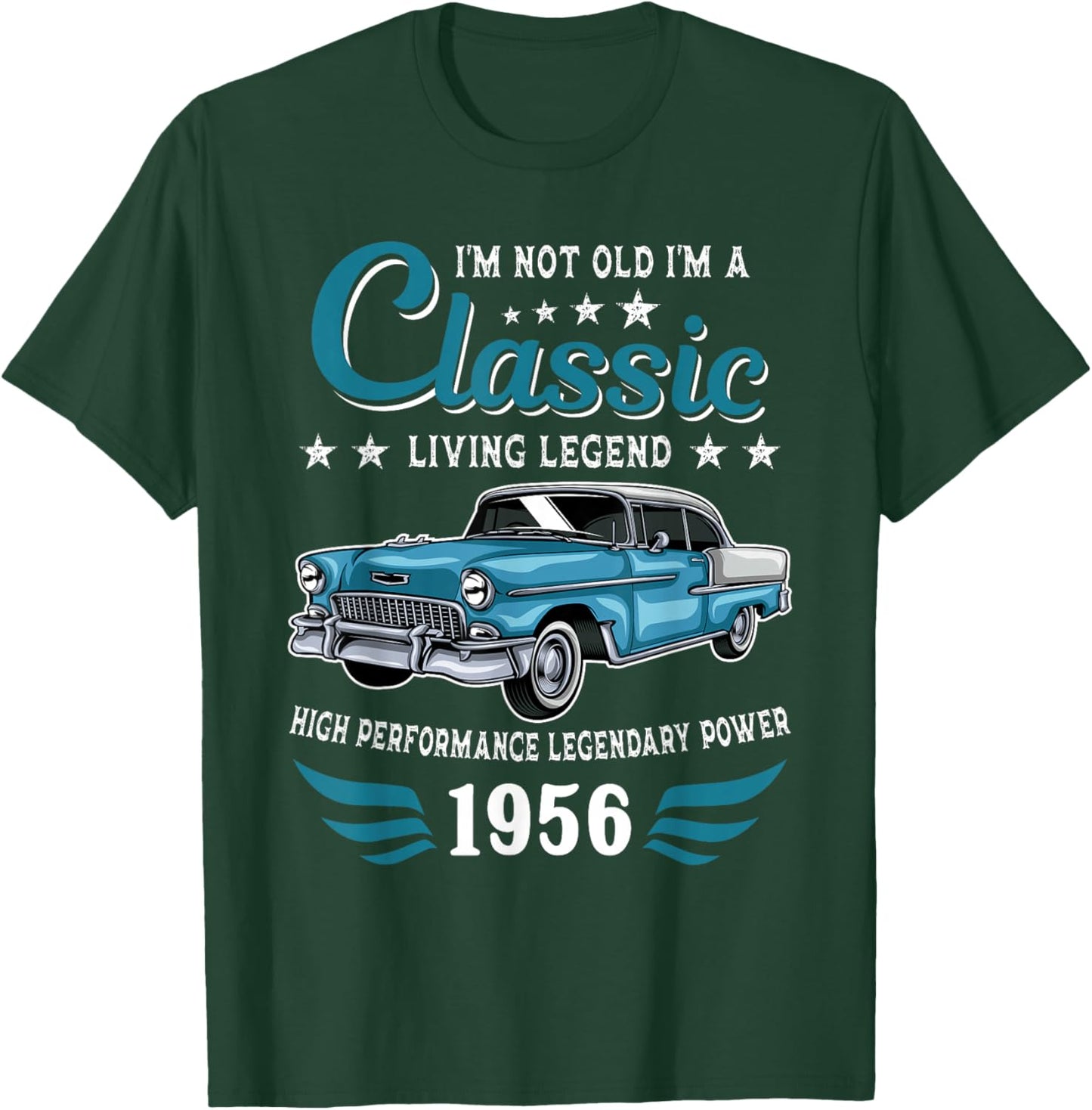 Vintage 1956 Birthday Classic Car for Legends Born in 1956 T-Shirt - T-Shirt | Forest