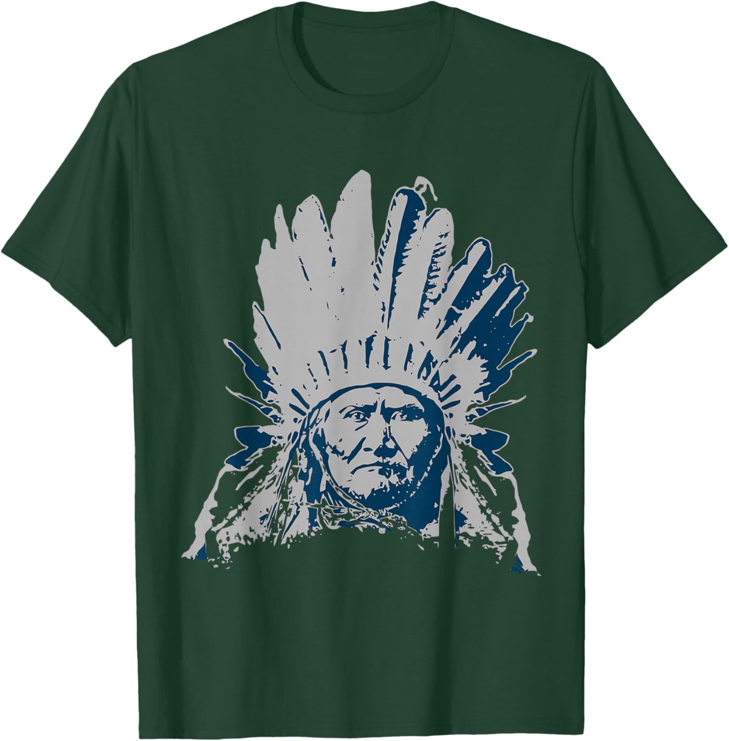 Geronimo Apache Native American Indian Warrior USA T-Shirt - T-Shirt | Forest