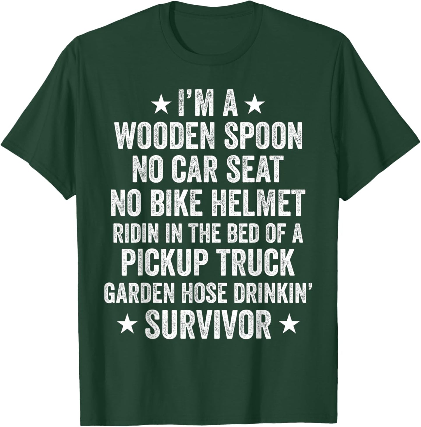 Funny Childhood I'm A Wooden Spoon Survivor T-Shirt - T-Shirt | Forest