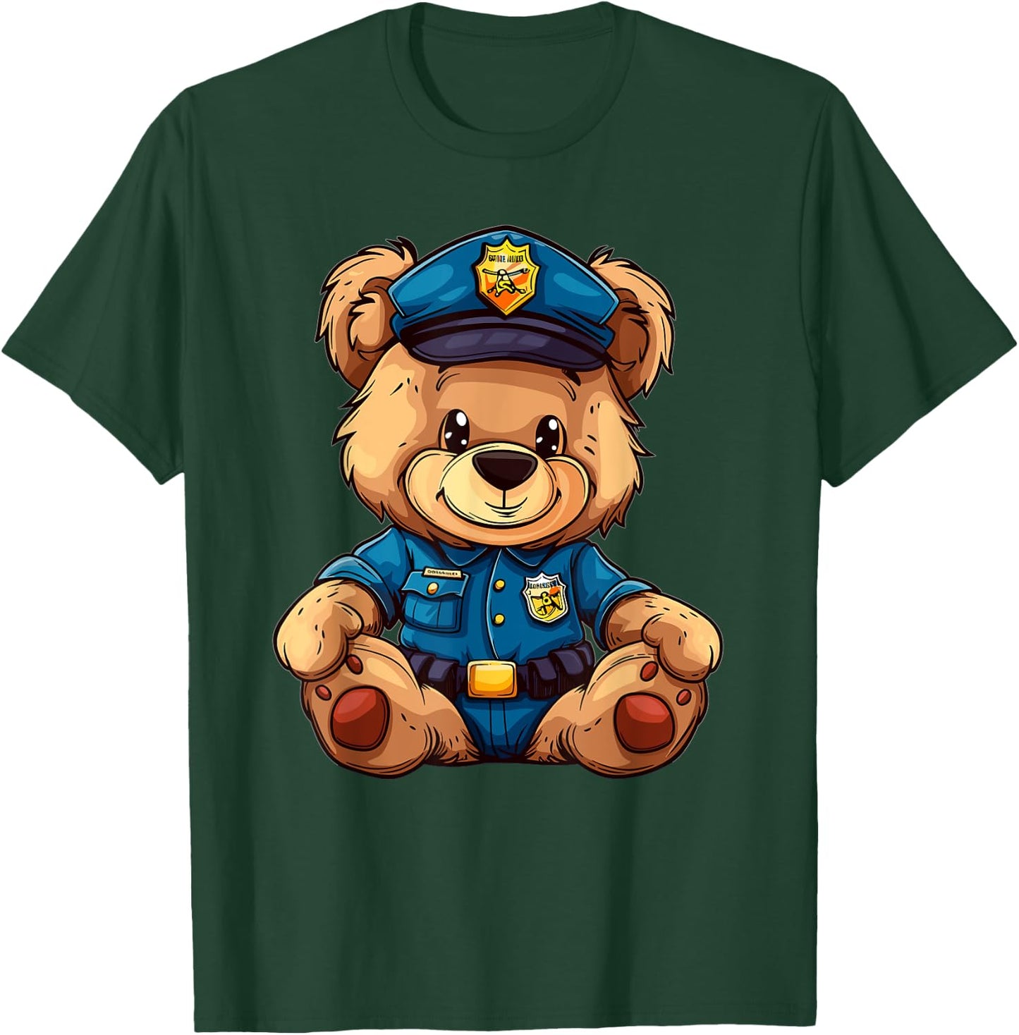 Kids Police Teddy T-Shirt - T-Shirt | Forest