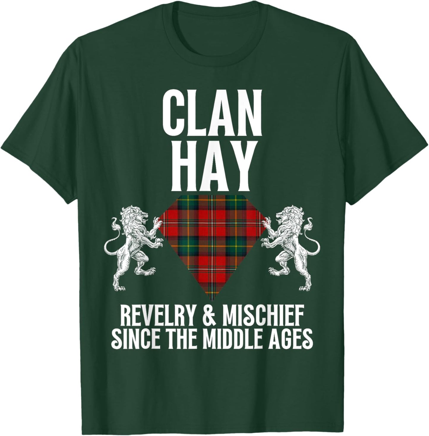 Hay Clan Scottish Name Coat Of Arms Tartan Family Party T-Shirt - T-Shirt | Forest