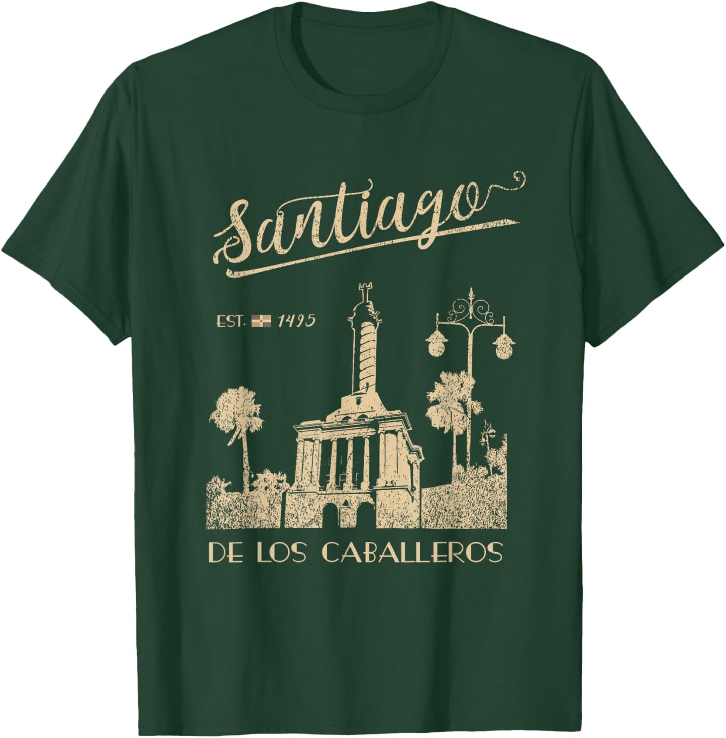 SANTIAGO De Los Caballeros Dominican Republic Vintage T-Shirt - T-Shirt | Forest