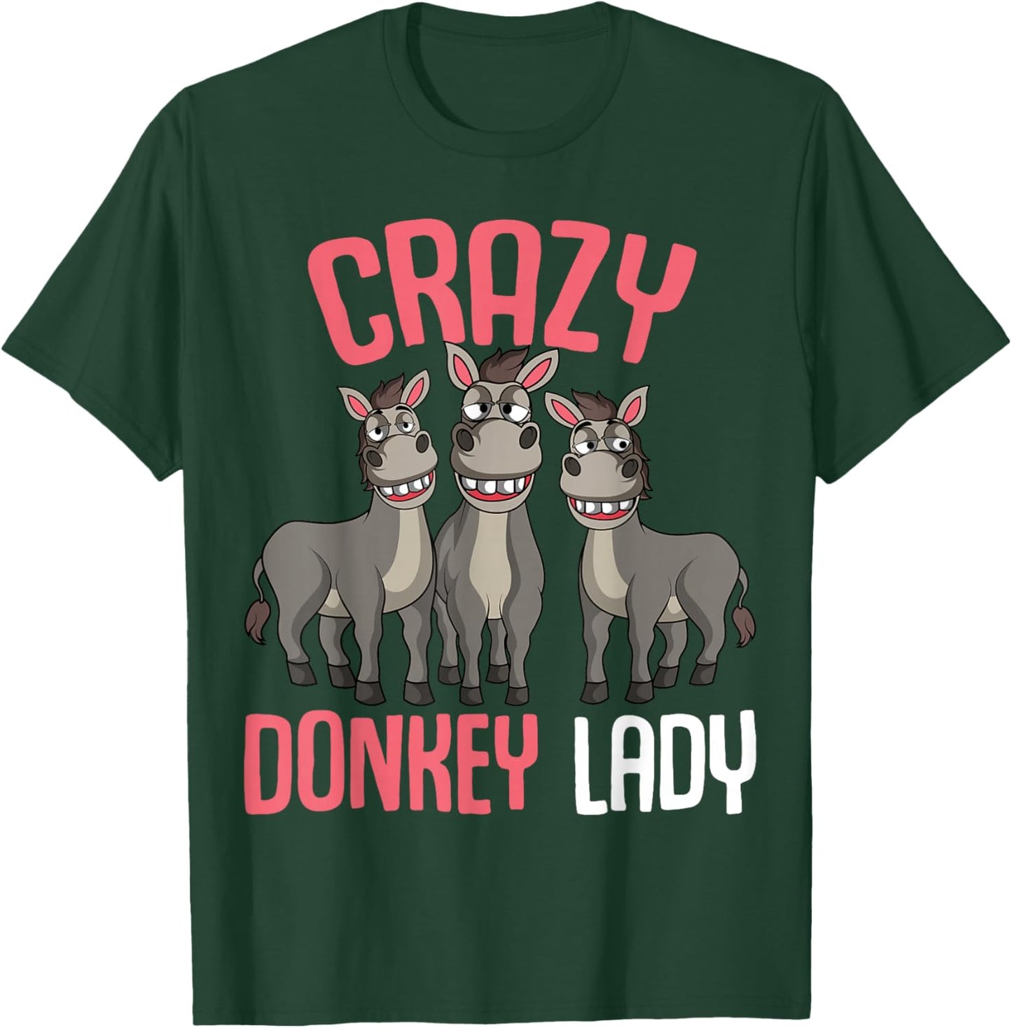 Crazy Donkey Lady Donkey Lover Women T-Shirt - T-Shirt | Forest