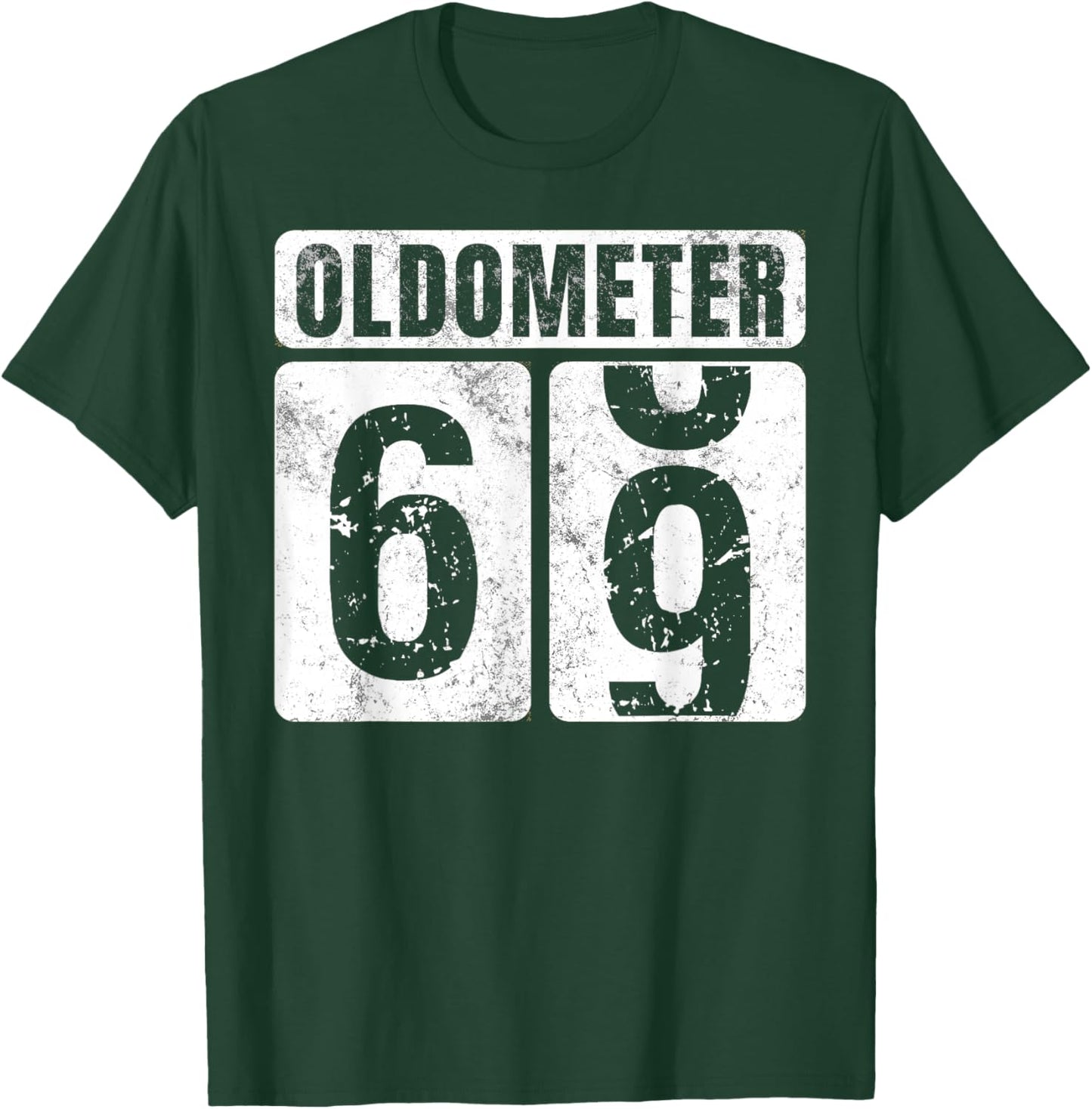 Oldometer 69 Shirt Vintage Funny 69th Birthday Gift T-Shirt - T-Shirt | Forest