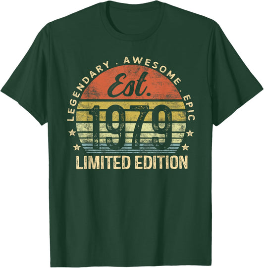 Est 1979 Limited Edition 46th Birthday Vintage 46 Year Old T-Shirt - T-Shirt | Forest