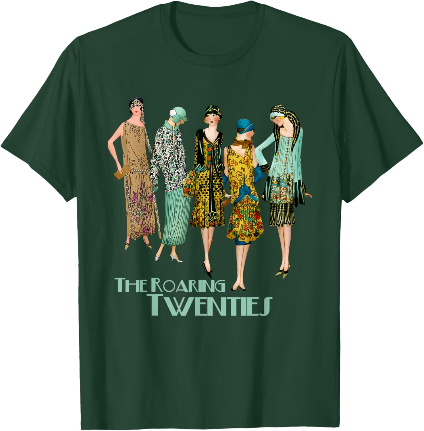 Roaring Twenties Flapper Girls T-Shirt - T-Shirt | Forest