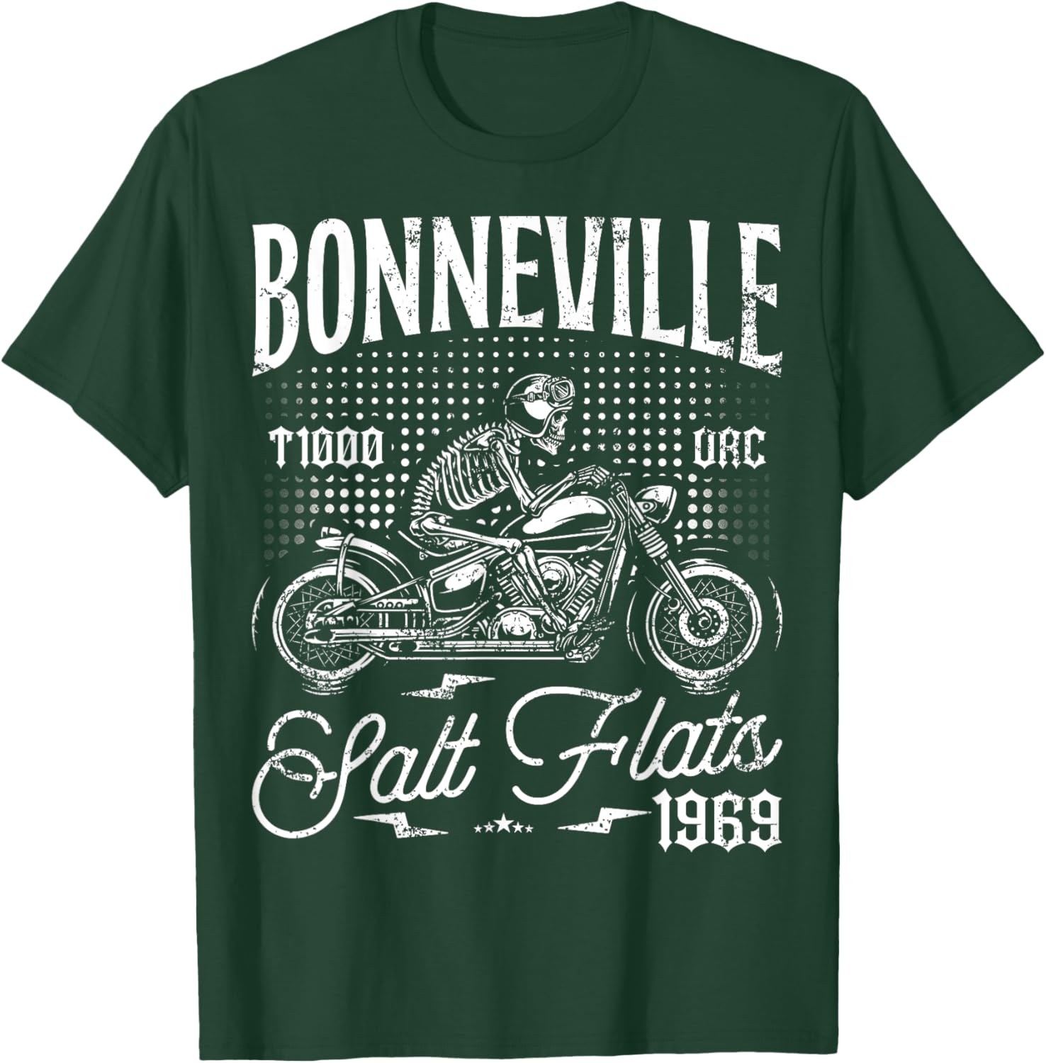 Bonneville Salt Flats Motorcycle Racing Vintage Biker T-Shirt - T-Shirt | Forest