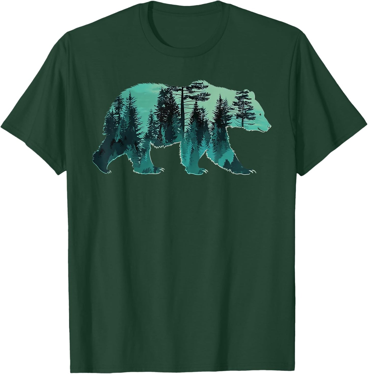 Nature Forest Mountains Trees Wildlife Animal for Camper T-Shirt - T-Shirt | Forest