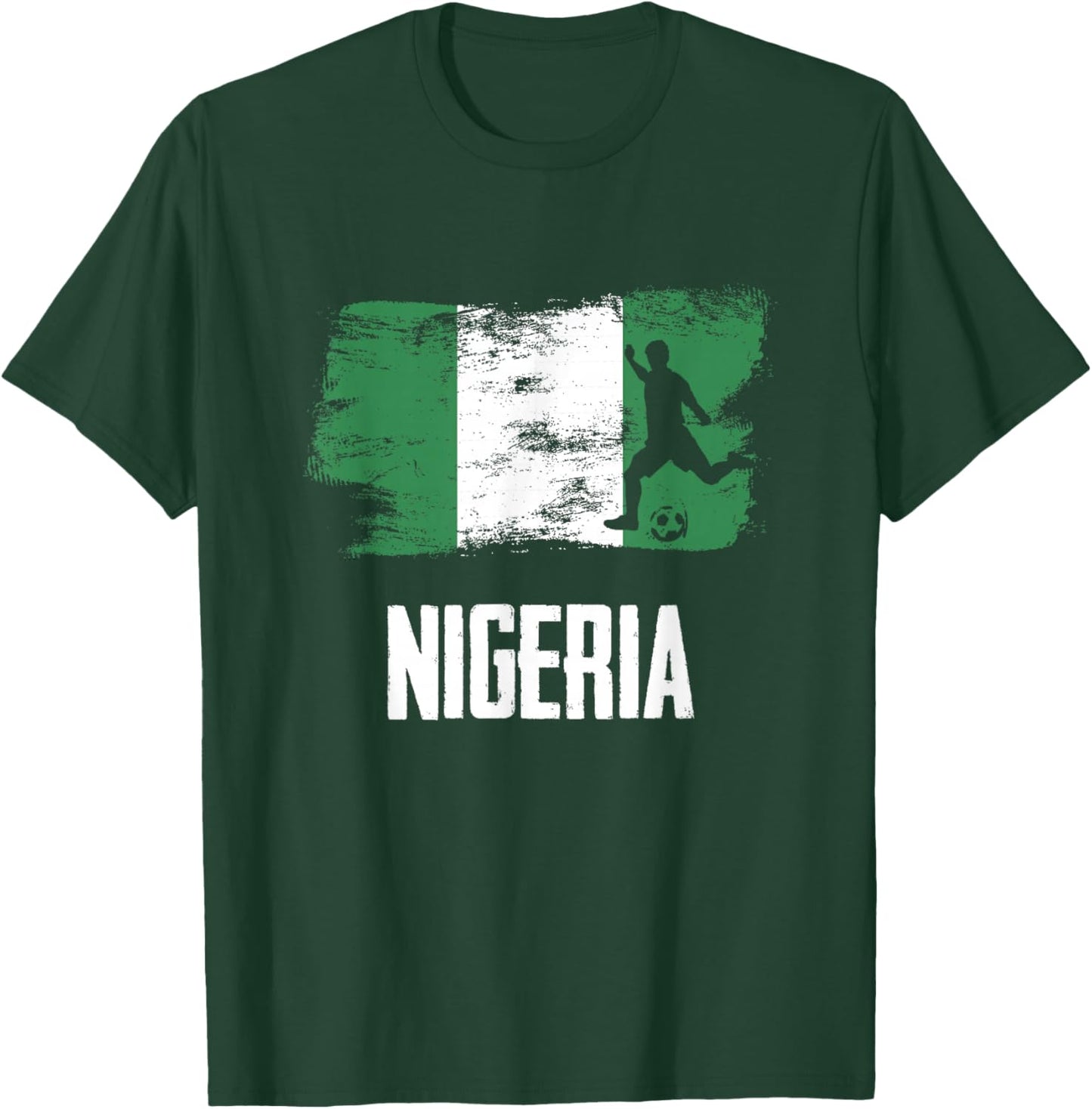Nigeria Flag Jersey Nigerian Soccer Team Nigerian T-Shirt - T-Shirt | Forest