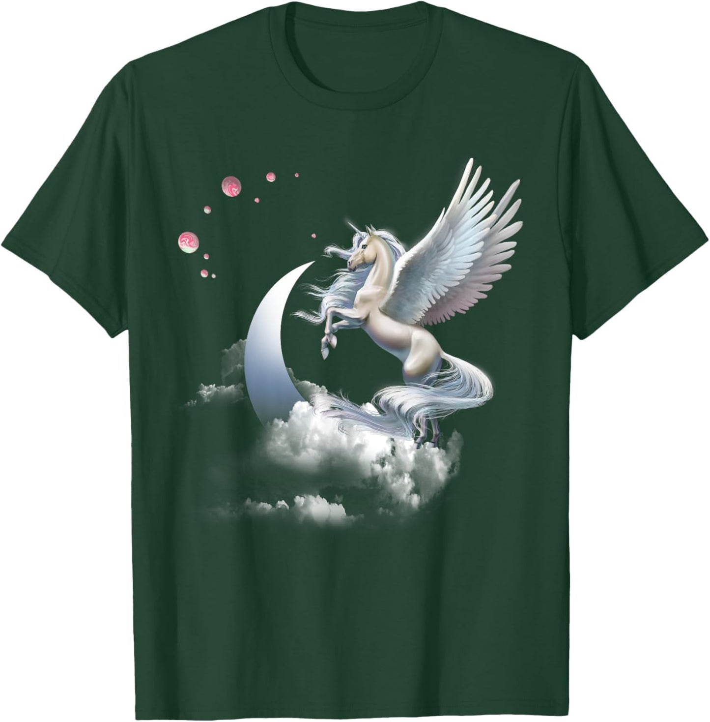 Unicorn or Pegasus Flying Horse T-Shirt - T-Shirt | Forest