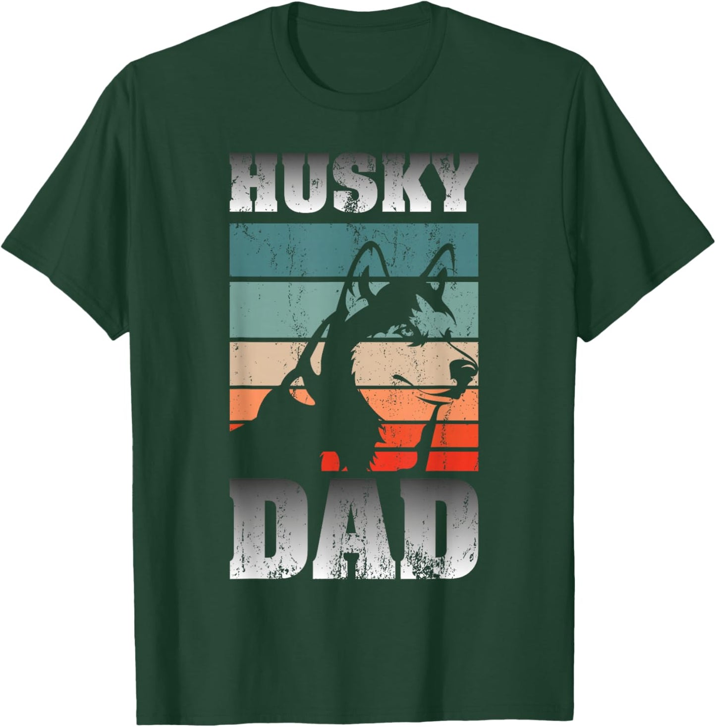Husky Papa Siberian Dog Pet Father's Day Husky T-Shirt - T-Shirt | Forest