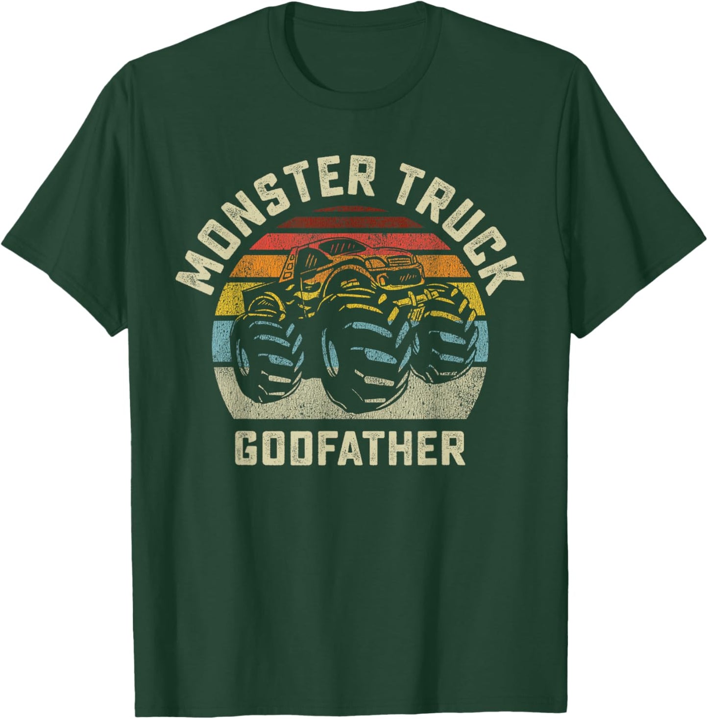 Monster Truck Godfather Vintage Retro Style Men T-Shirt - T-Shirt | Forest