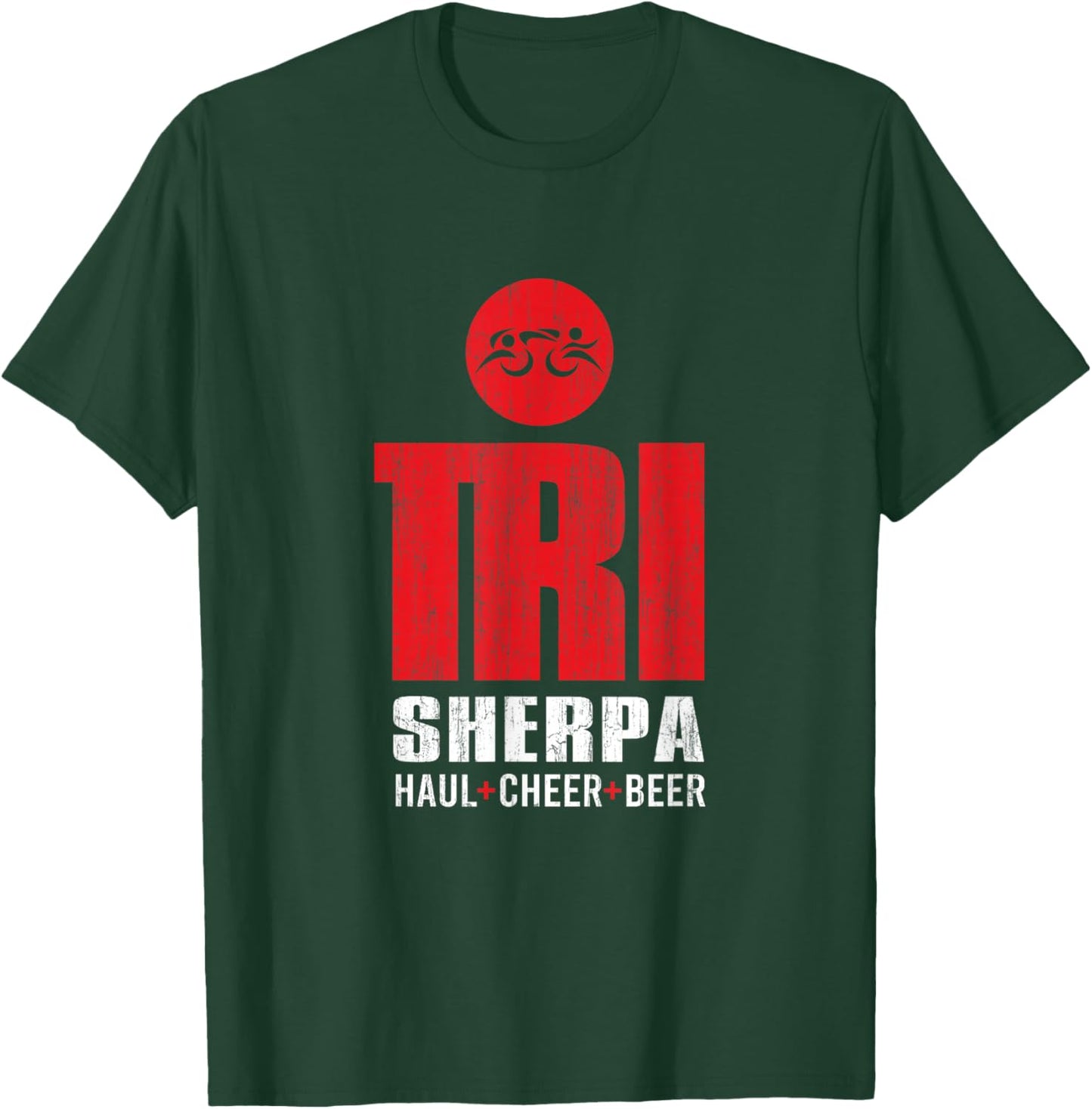 TRISHERPA Tri Sherpa Triathlete Triathlon Inspired Design T-Shirt - T-Shirt | Forest