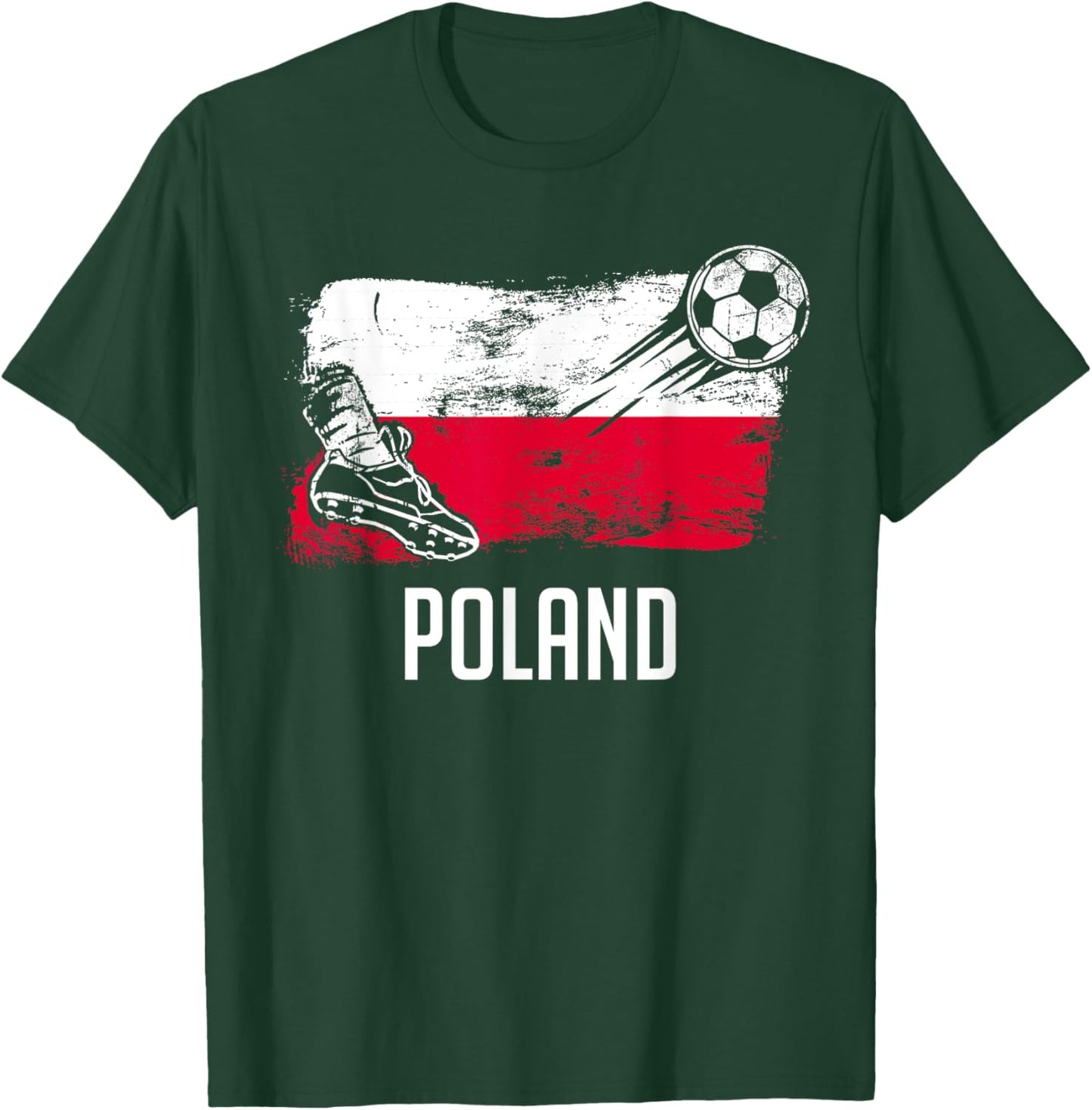 Poland Flag Jersey Polish Soccer Team Polish T-Shirt - T-Shirt | Forest