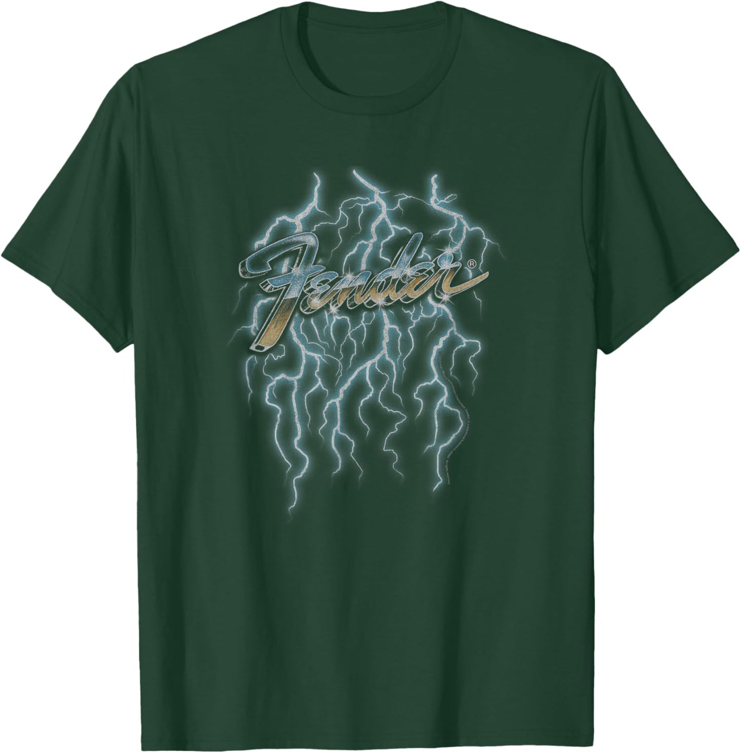 Fender Lightning Bolts Logo T-Shirt - T-Shirt | Forest