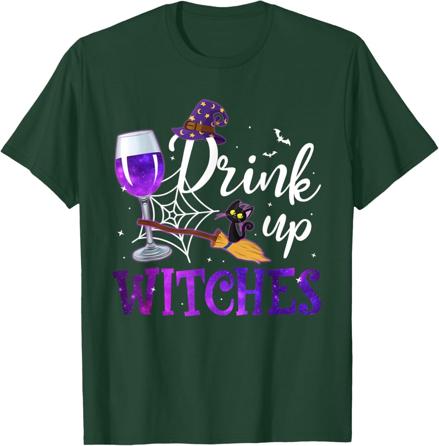 Funny Halloween Hat Drink Up Witches Funny Drink Up Witches T-Shirt - T-Shirt | Forest