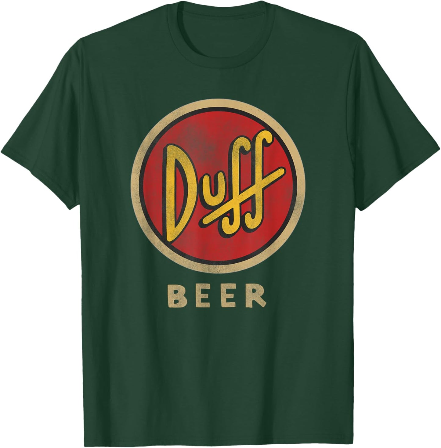 The Simpsons Duff Beer Circle Logo V2 T-Shirt - T-Shirt | Forest