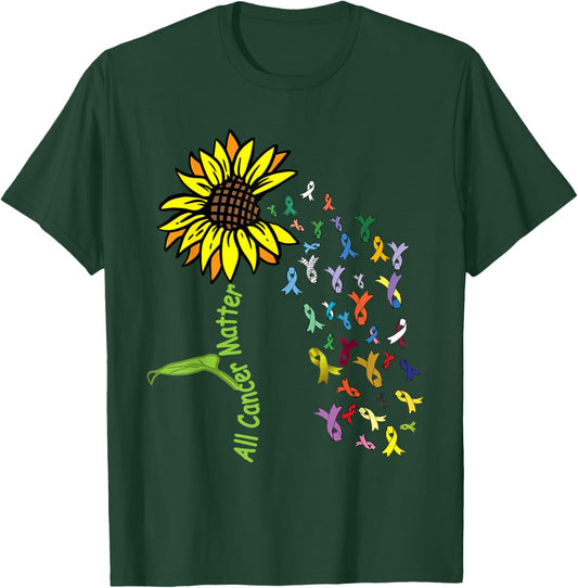 All Cancer Matters Awareness Day Ribbon T-Shirt - T-Shirt | Forest