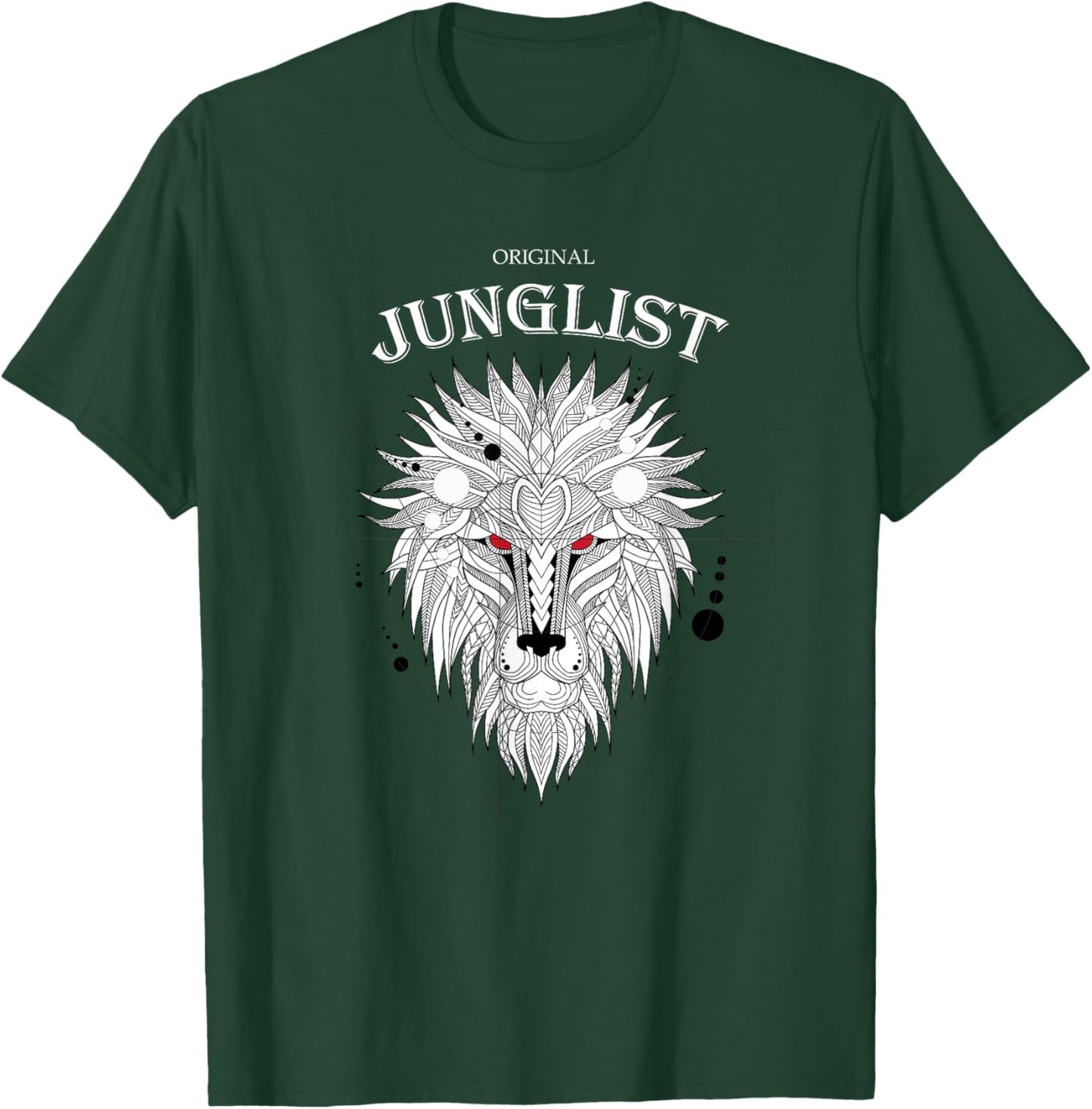 Drum and Bass Jungle music Junglist dnb Music Lion Head T-Shirt - T-Shirt | Forest