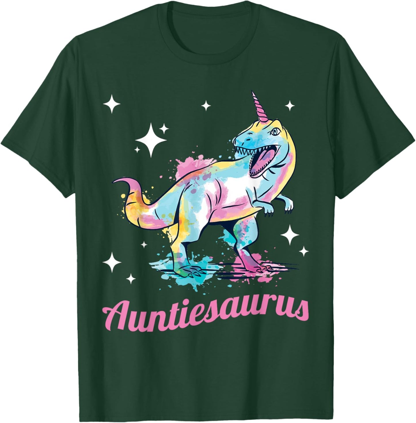 Auntie womans Dinosaur Auntiesaurus T-Shirt - T-Shirt | Forest