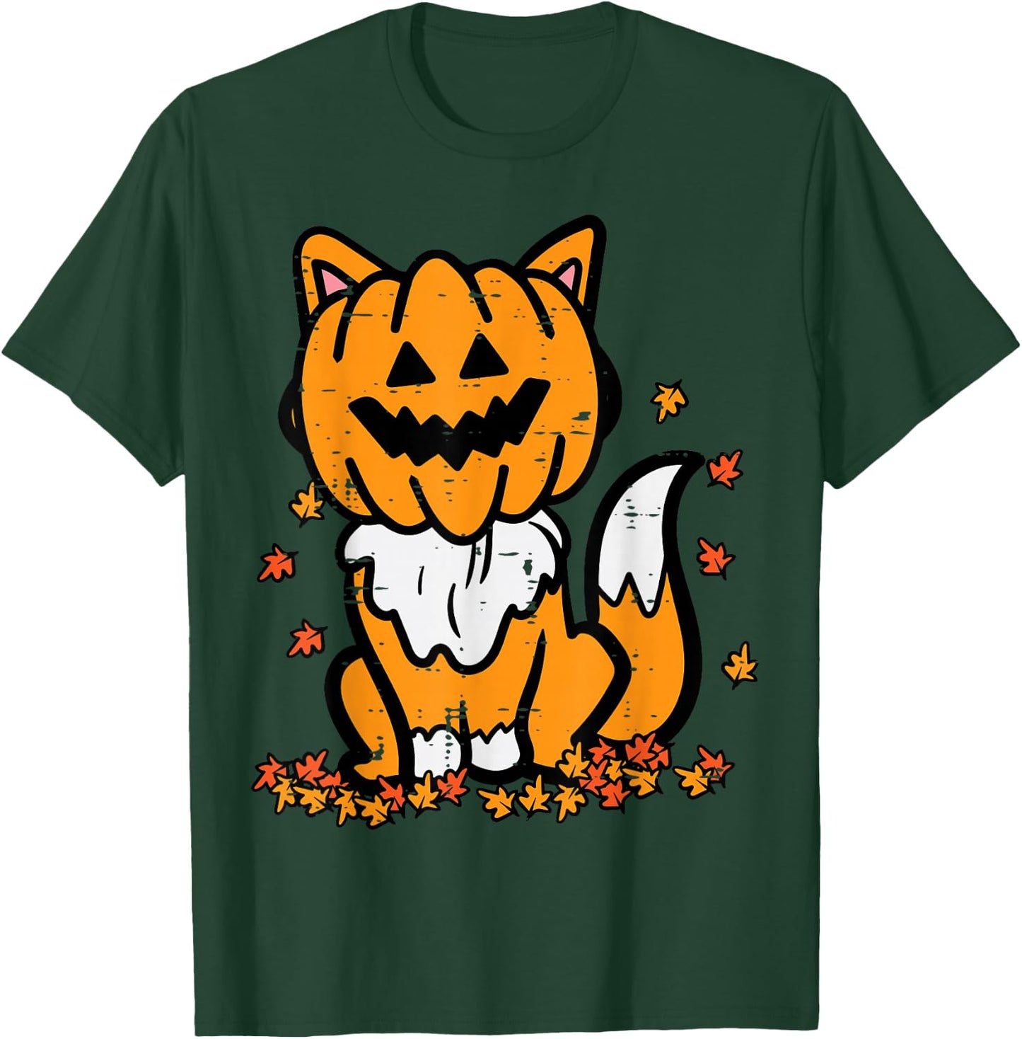 Halloween Fox Pumpkin Fall Autumn Costume Kids Women Men T-Shirt - T-Shirt | Forest