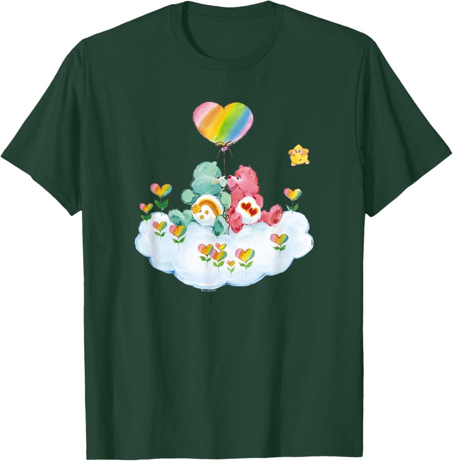 Care Bears Valentine's Day Wish & Love-A-Lot Bear Painting T-Shirt - T-Shirt | Forest