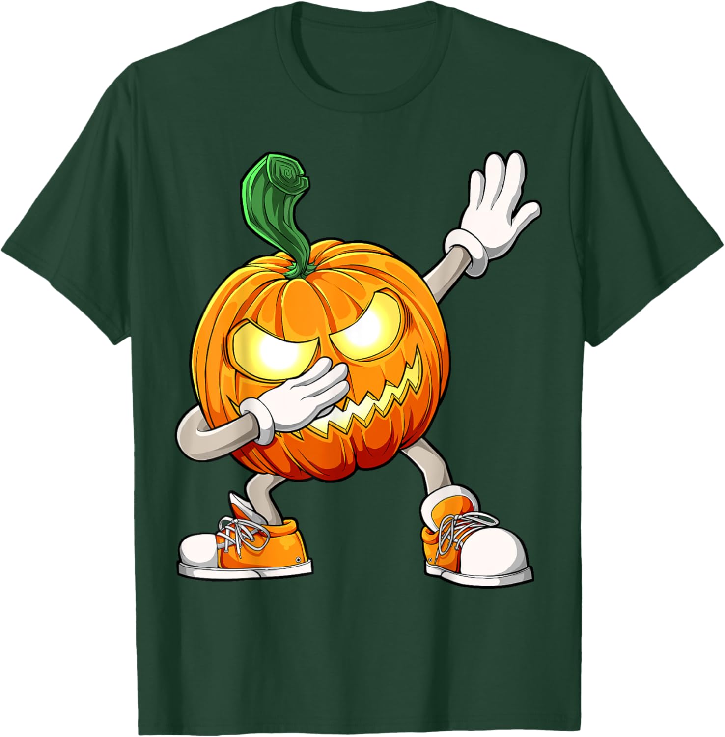 Halloween Boys Dabbing Scary Pumpkin Jack O Lantern Dab T-Shirt - T-Shirt | Forest