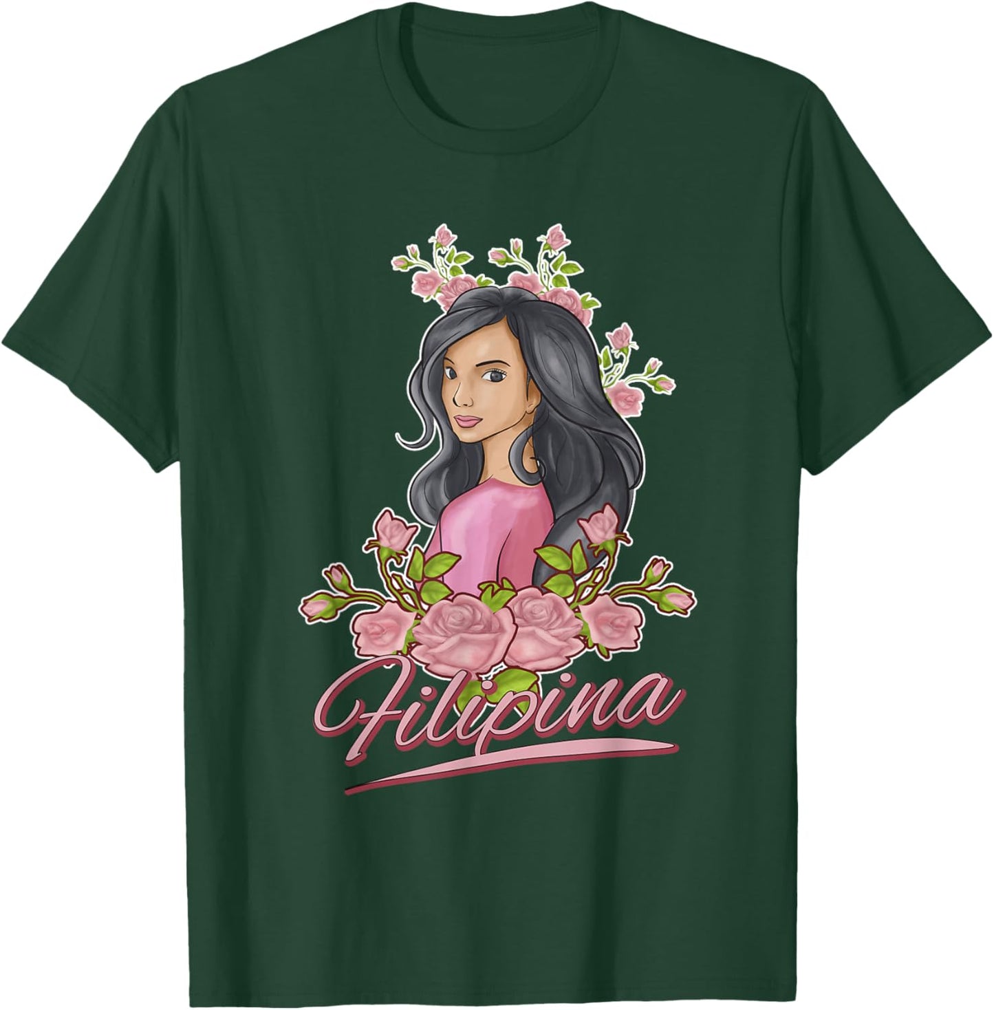 Philippines Filipina Flowers Filipino Girls T-Shirt - T-Shirt | Forest