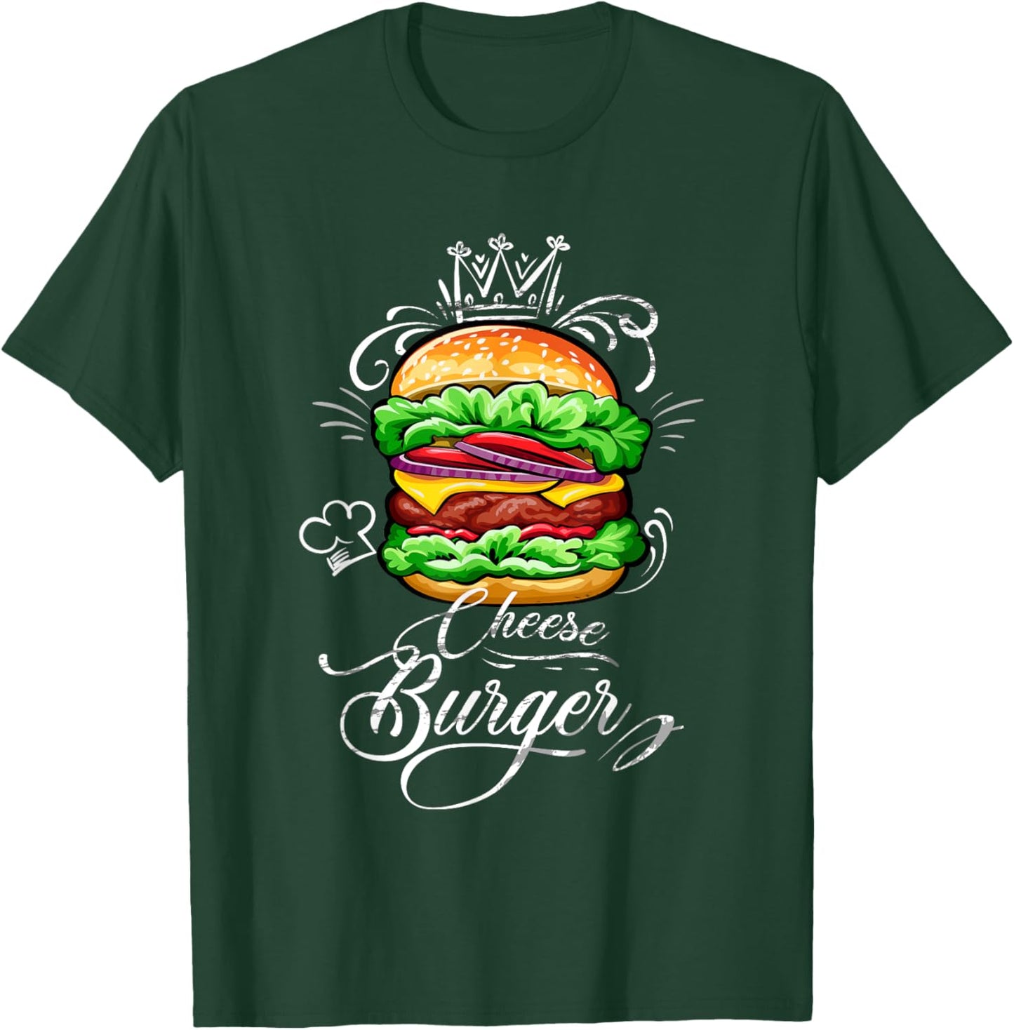 Vintage Best Delicious Cheeseburger With Crown T-Shirt - T-Shirt | Forest