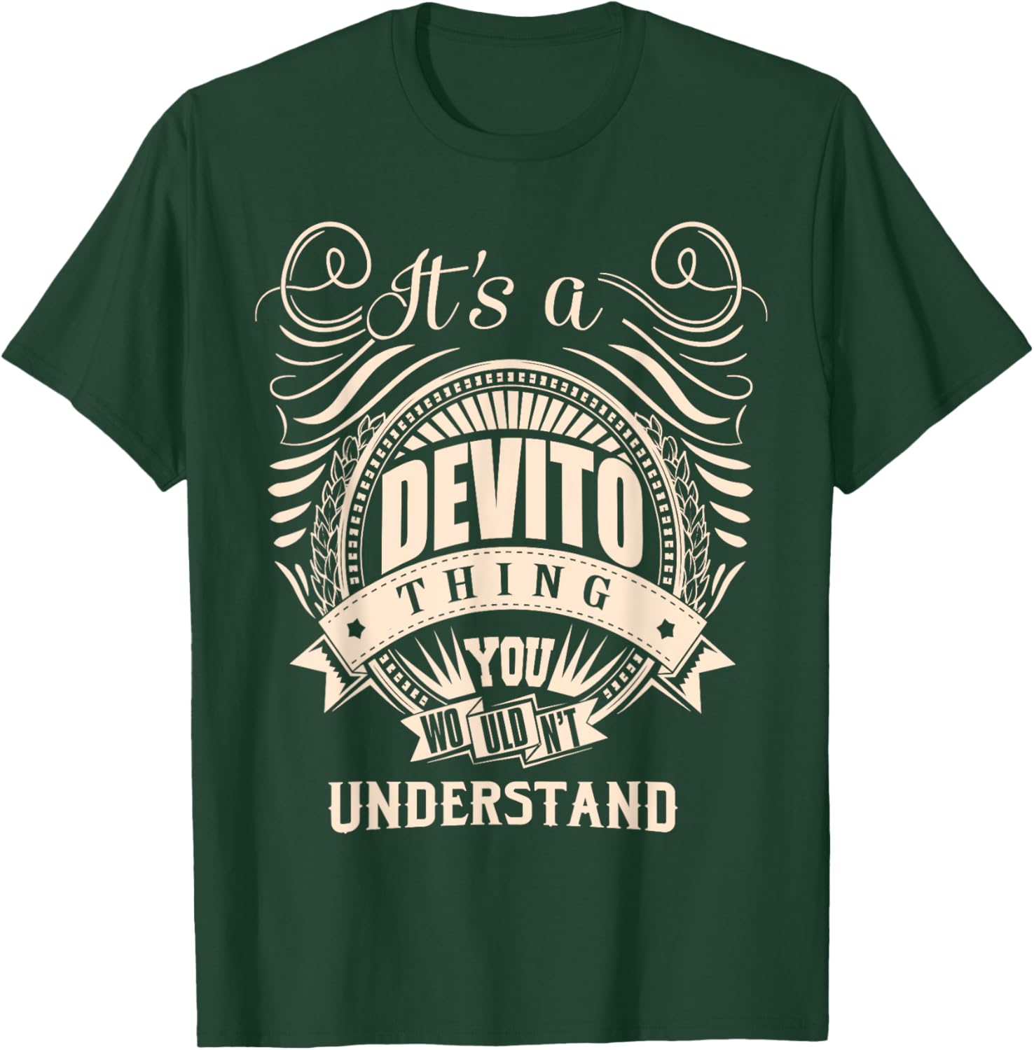 DEVITO FAMILY IDEA GIFTS It is a DEVITO Thing You Wouldn't Understand Humorous for Kids, , Black, Small T-Shirt - T-Shirt | Forest