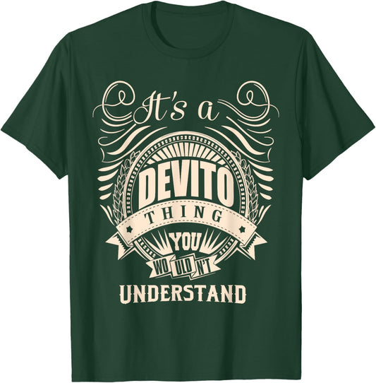 DEVITO FAMILY IDEA GIFTS It is a DEVITO Thing You Wouldn't Understand Humorous for Kids, , Black, Small T-Shirt - T-Shirt | Forest