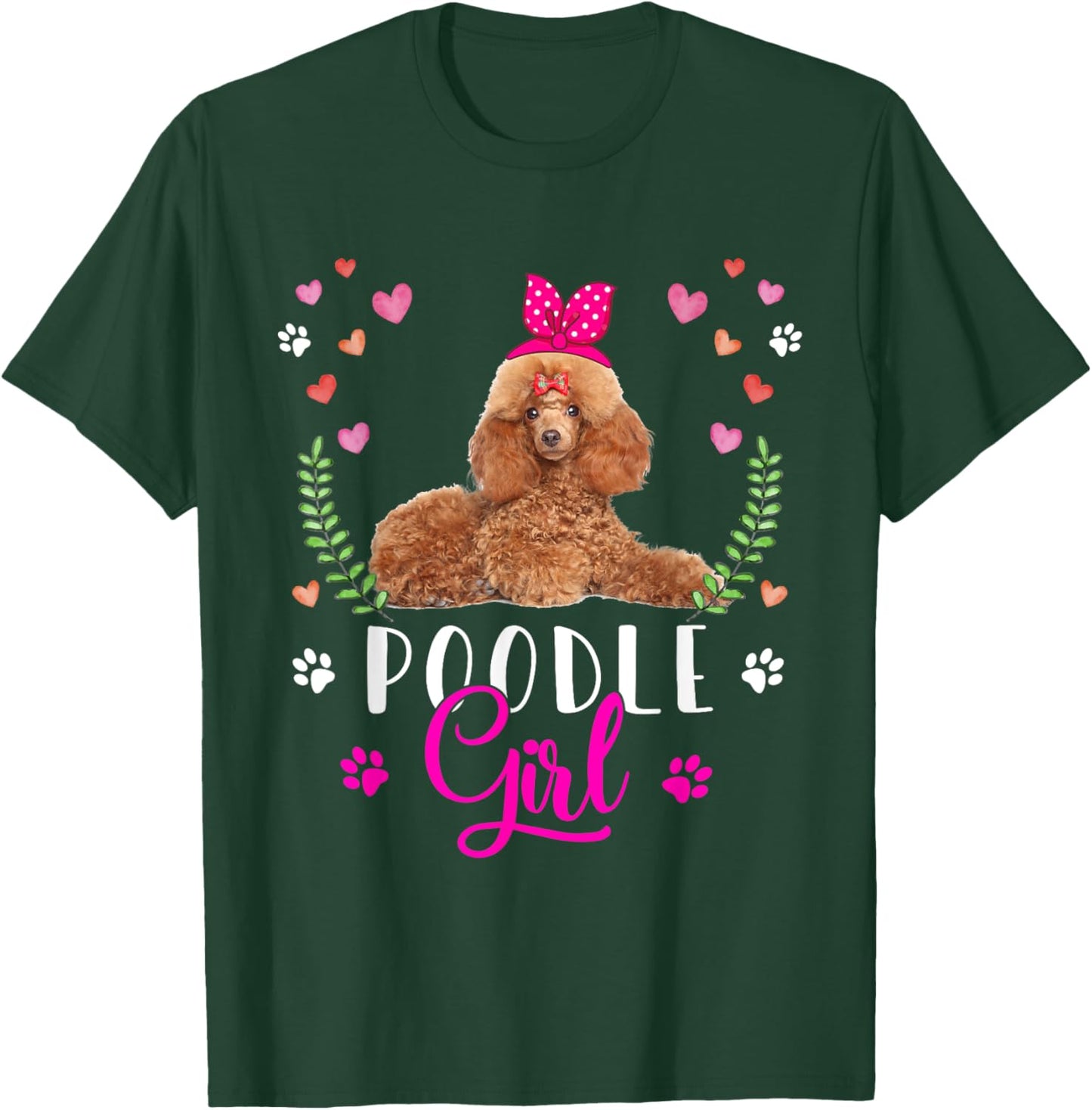 Poodle Girl Funny Mother's Day Women Puppy Dog Lover T-Shirt - T-Shirt | Forest