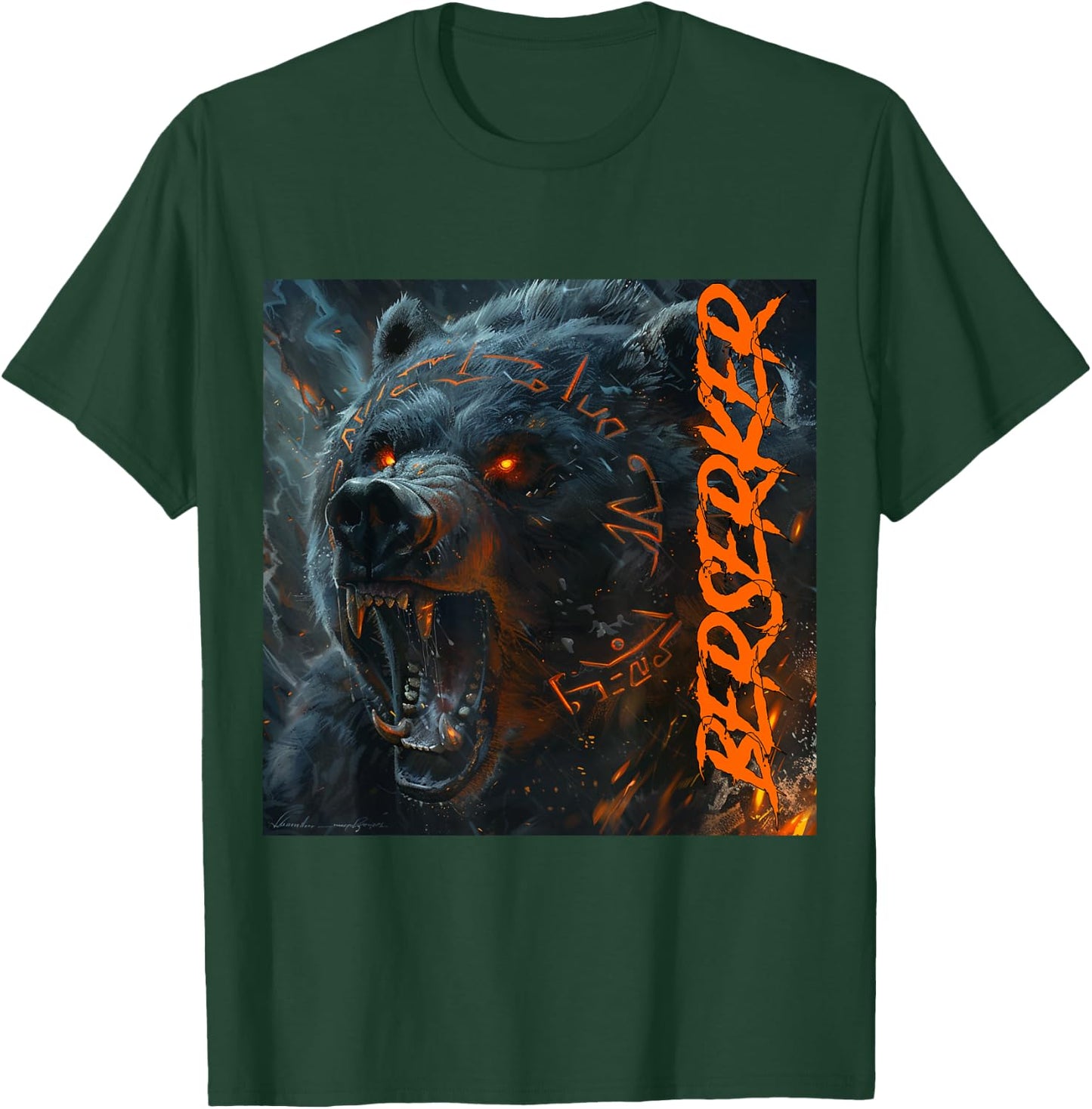 Viking Valhalla Berserker Bear Vikings Vegvisir Gift T-Shirt - T-Shirt | Forest