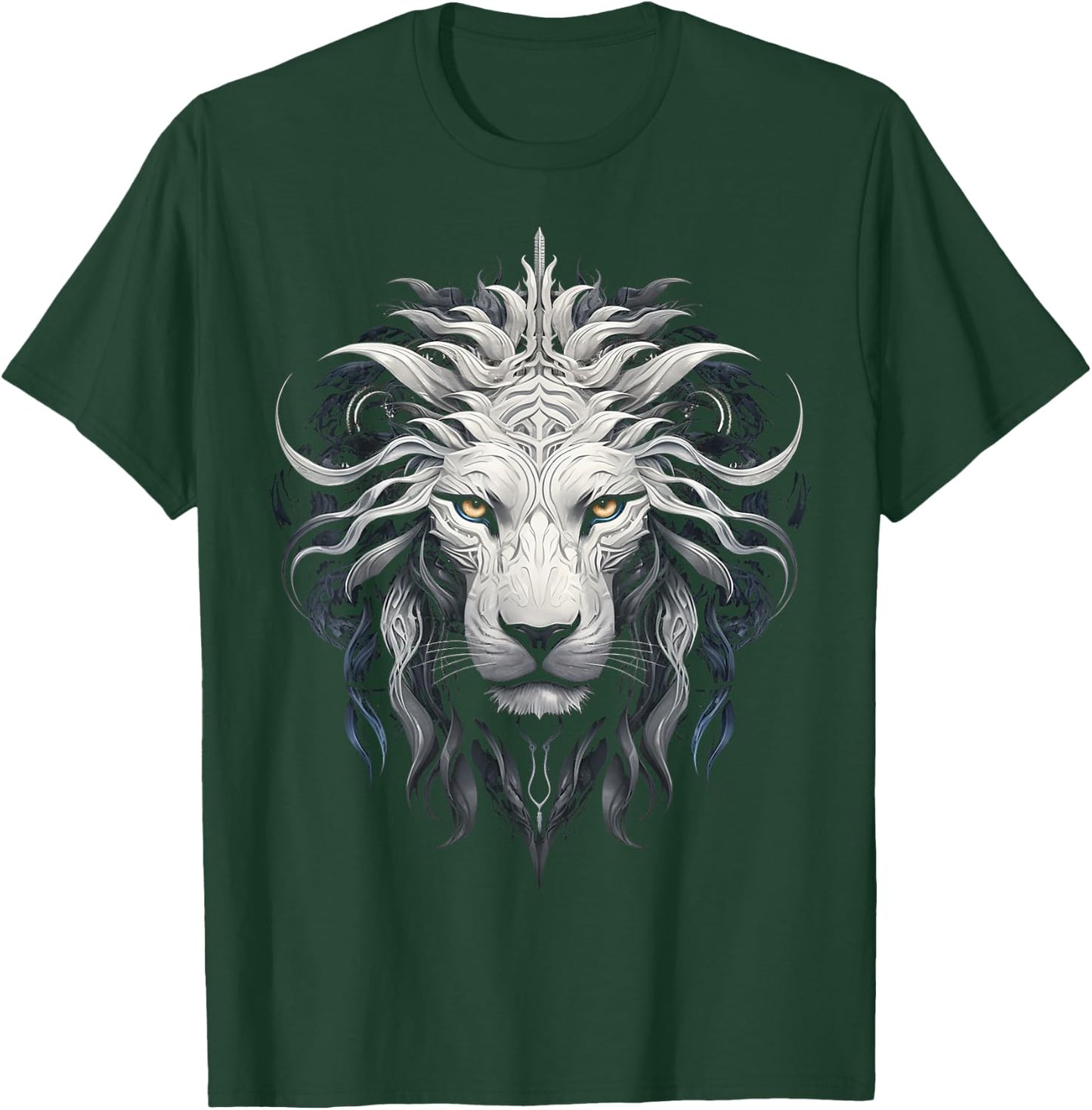 Lion Mandala Animal Zoo Illustration Lion T-Shirt - T-Shirt | Forest