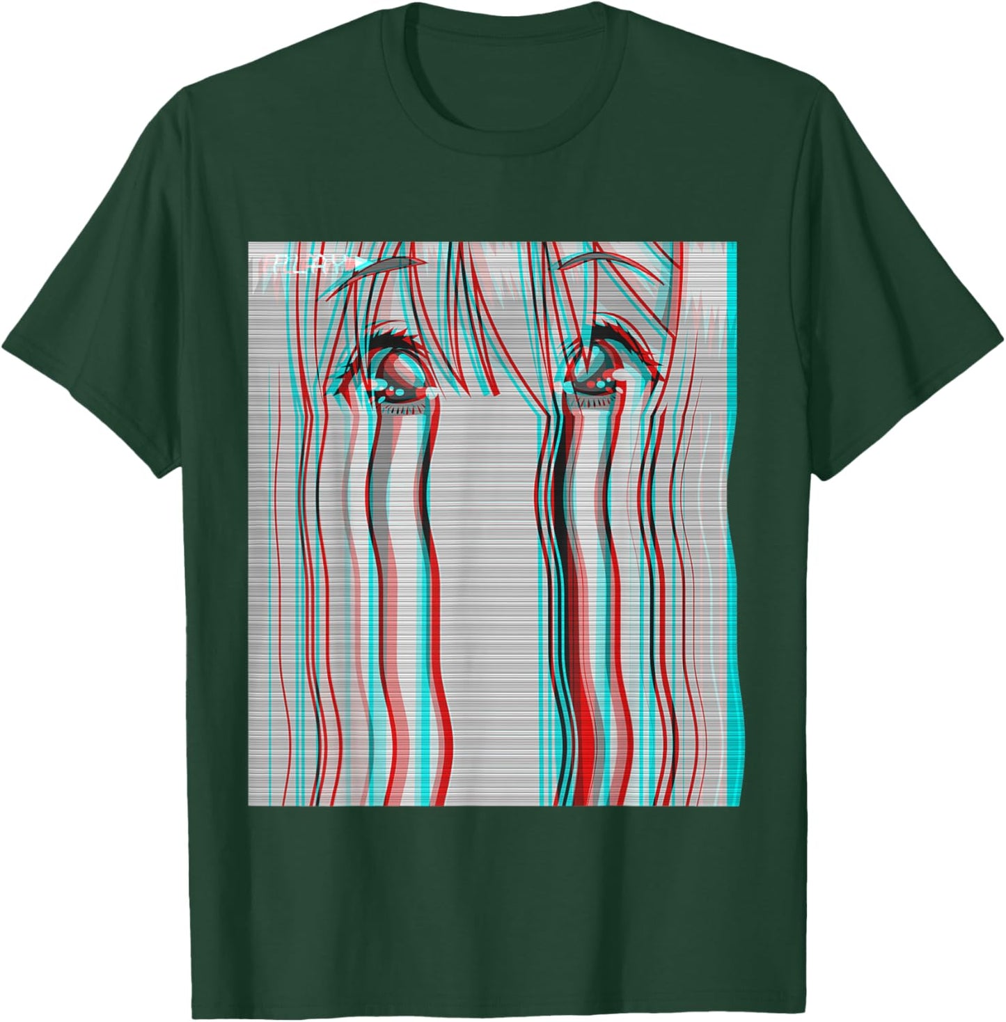 Vaporwave Aesthetic Sad Anime Girl Eyes Eboy Egirl Harajuku T-Shirt - T-Shirt | Forest