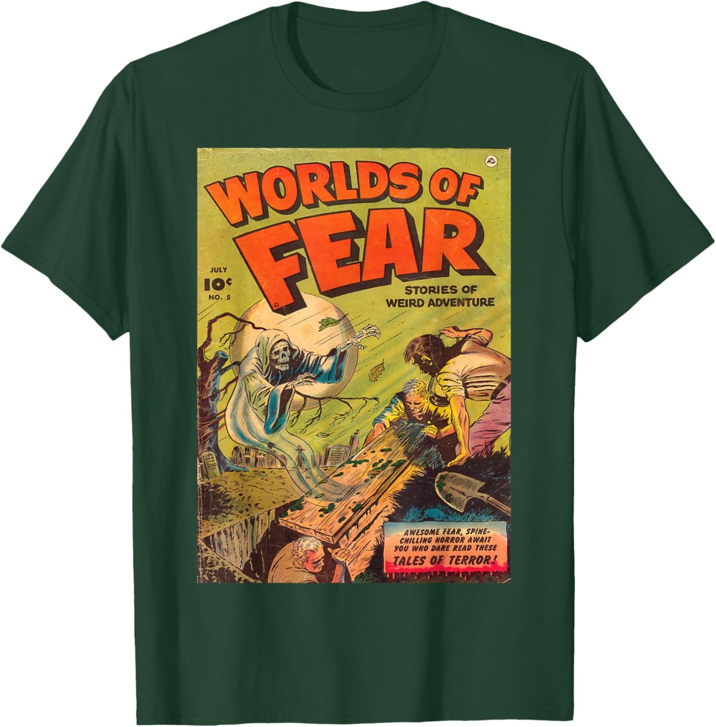 Halloween Horror Ghost Vintage Comic Book Retro haunted T-Shirt - T-Shirt | Forest