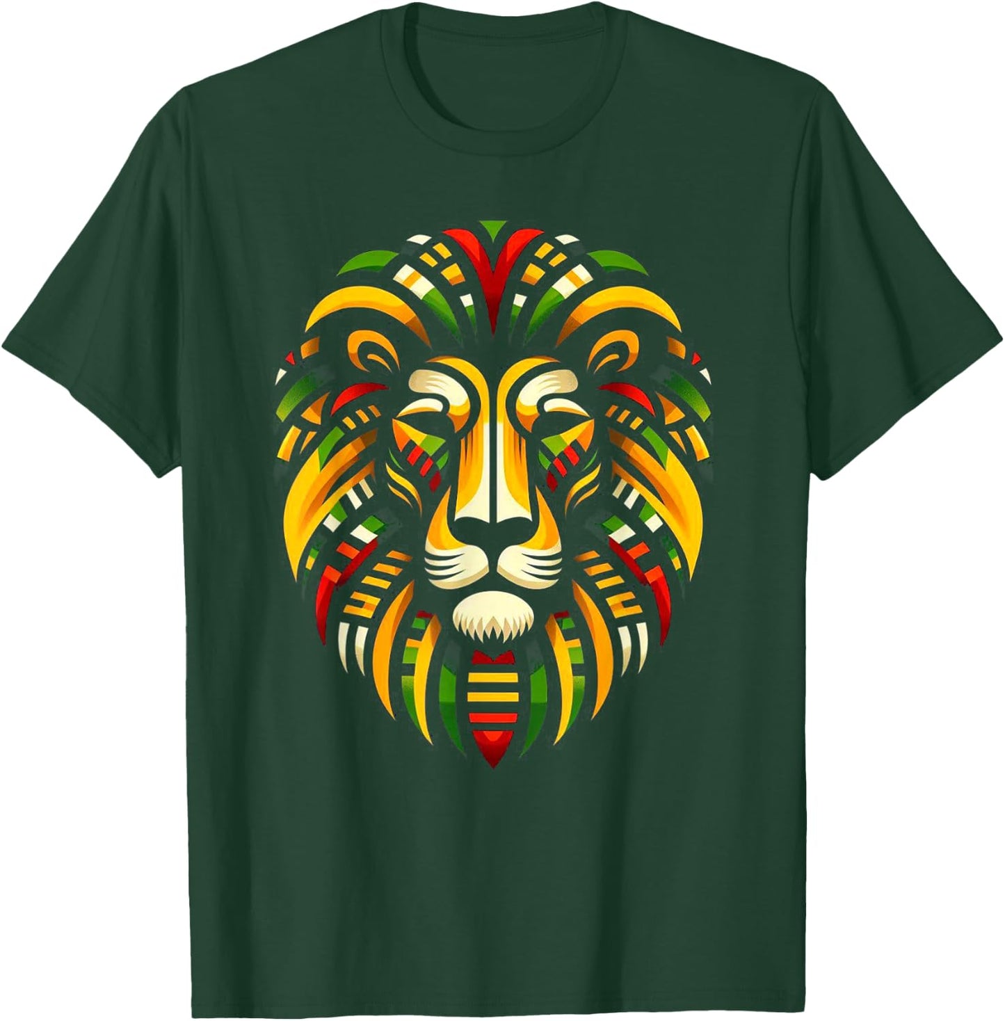 Melanin King Kente Lion African Pride Roots Art T-Shirt - T-Shirt | Forest