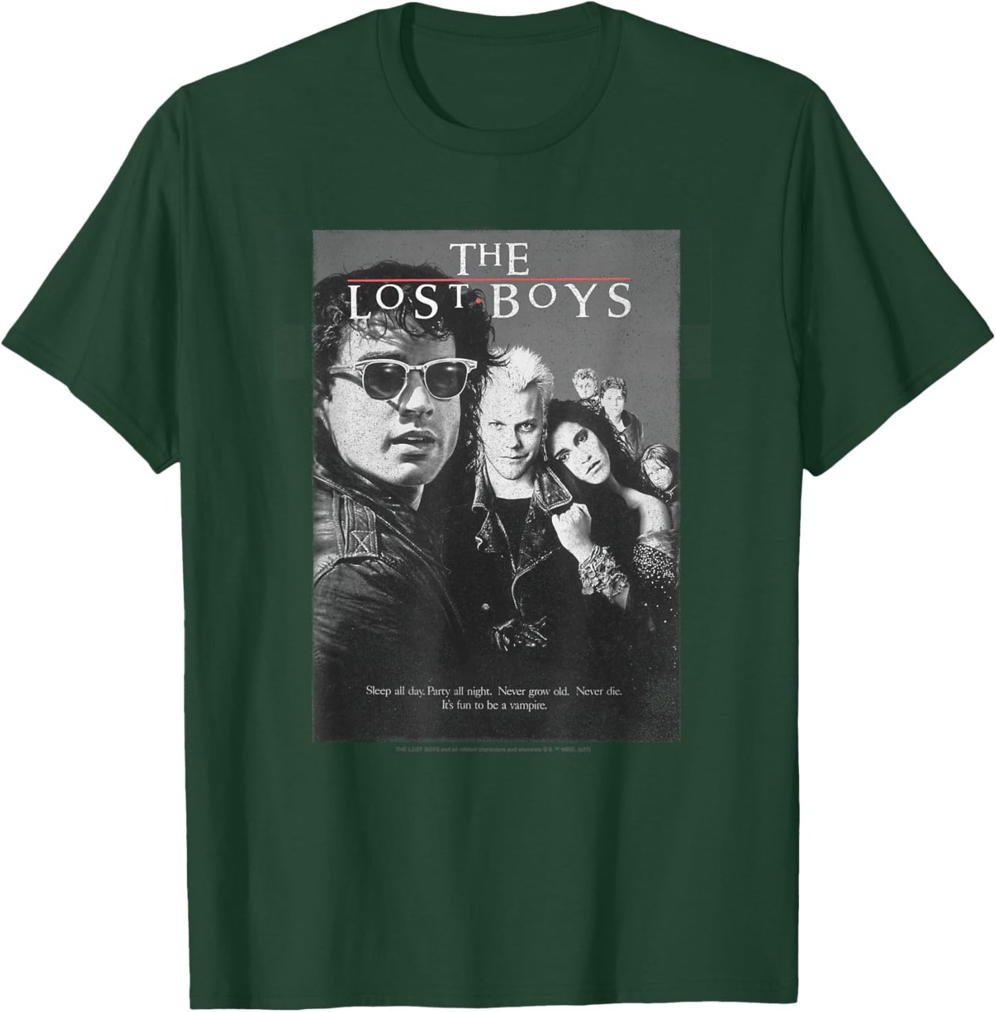 Lost Boys Group Shot Black & White Movie Poster T-Shirt - T-Shirt | Forest