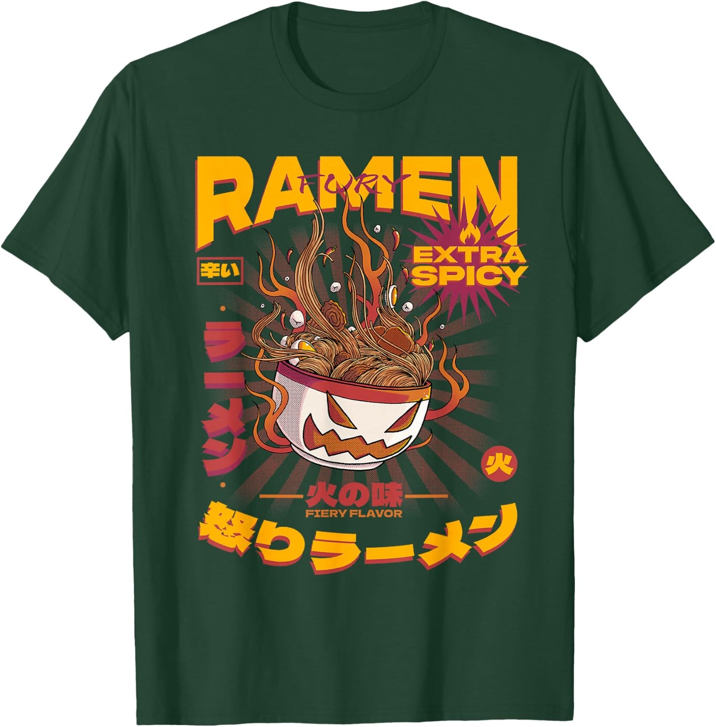 Japanese Ramen Noodles Shirt Monster Anime Food Ramen Lovers T-Shirt - T-Shirt | Forest