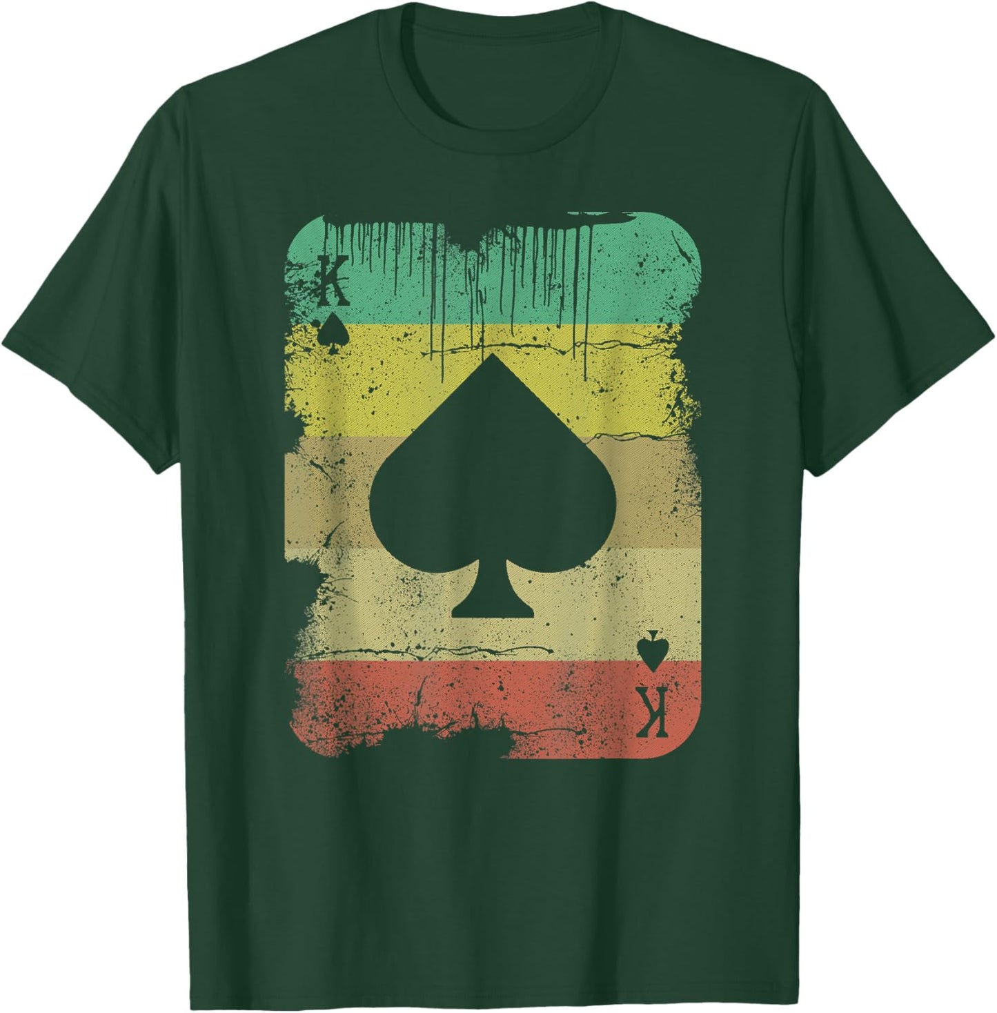 Retro Poker Texas Hold'Em King Of Spades - Vintage Poker T-Shirt - T-Shirt | Forest