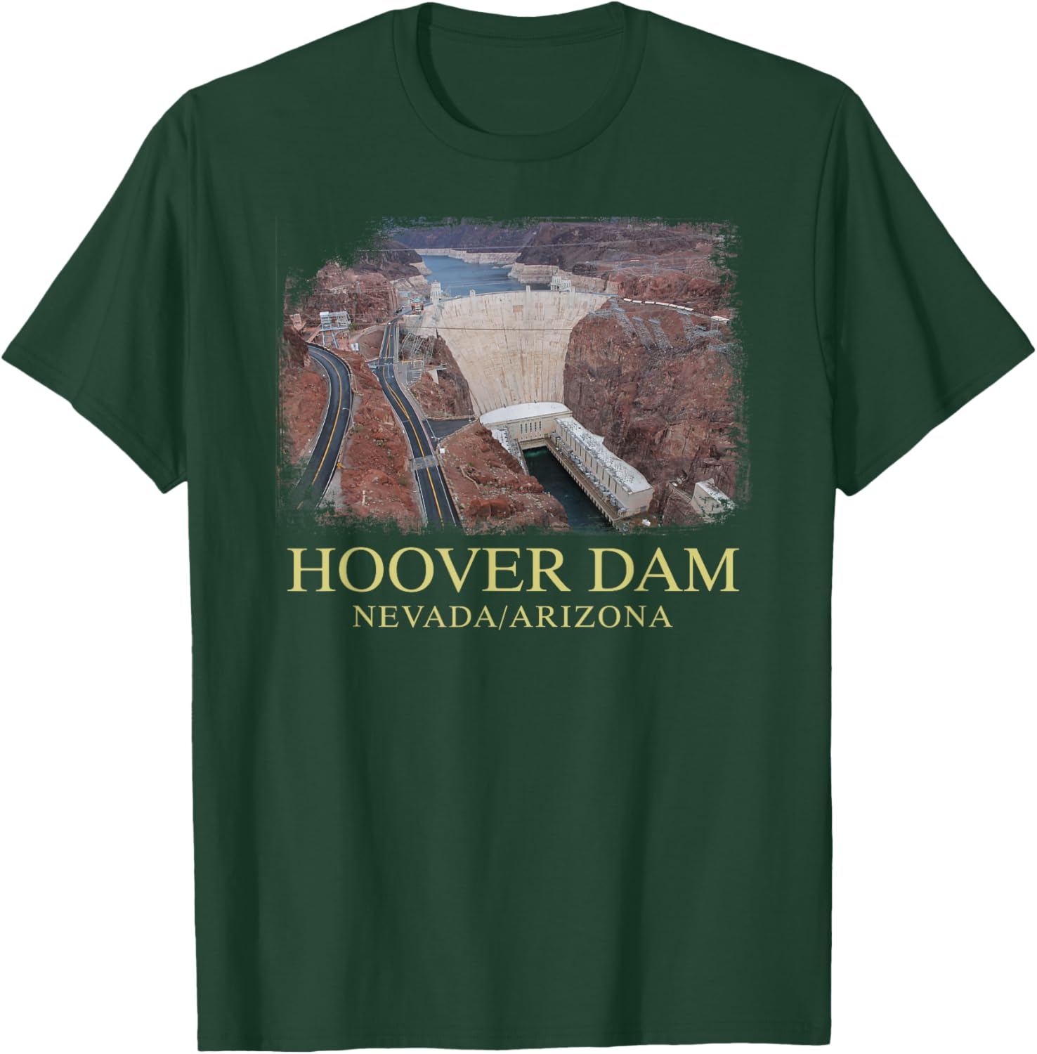 Hoover Dam Nevada Arizona Colorado River Engineering Vegas T-Shirt - T-Shirt | Forest