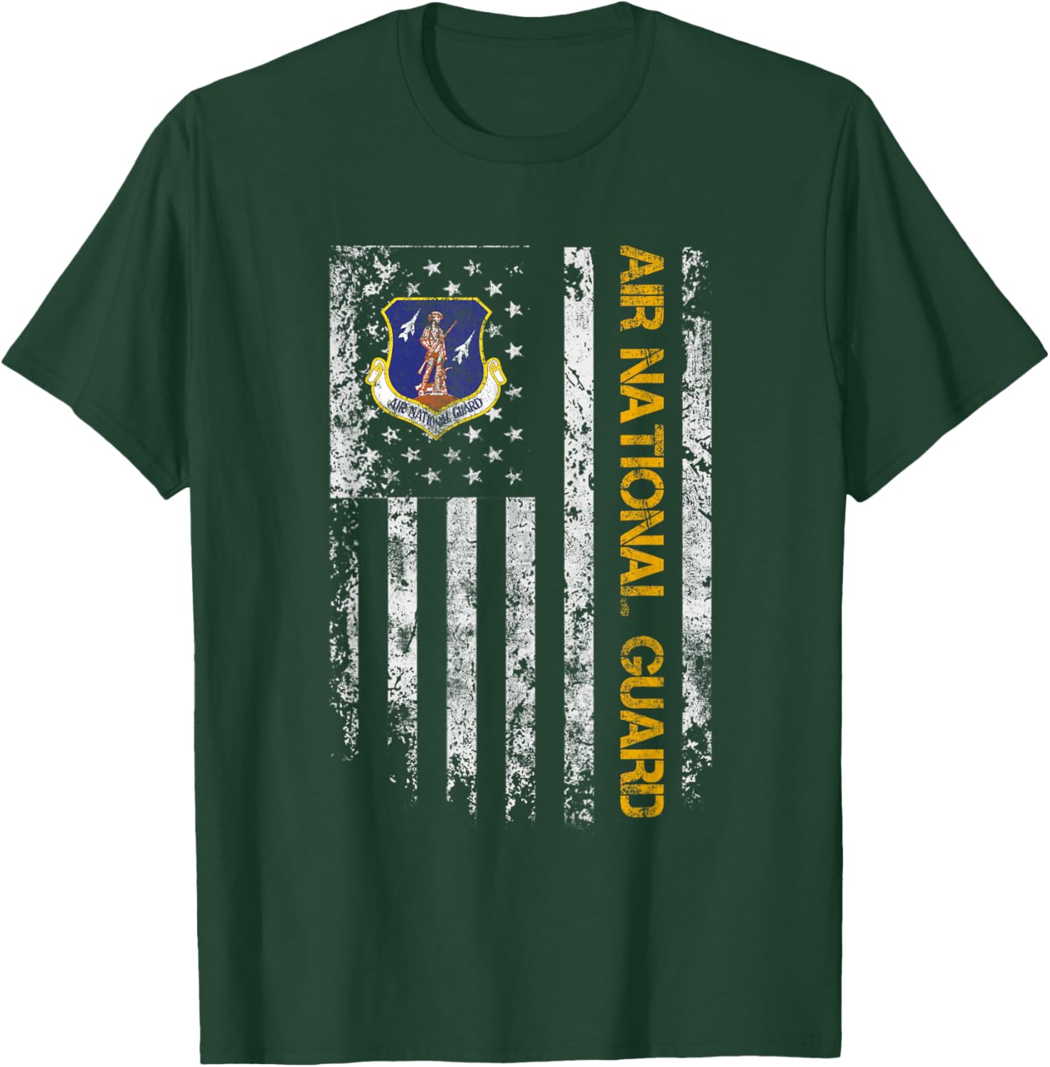 U.S Army Air National Guard Veteran Retired Military Vintage T-Shirt - T-Shirt | Forest