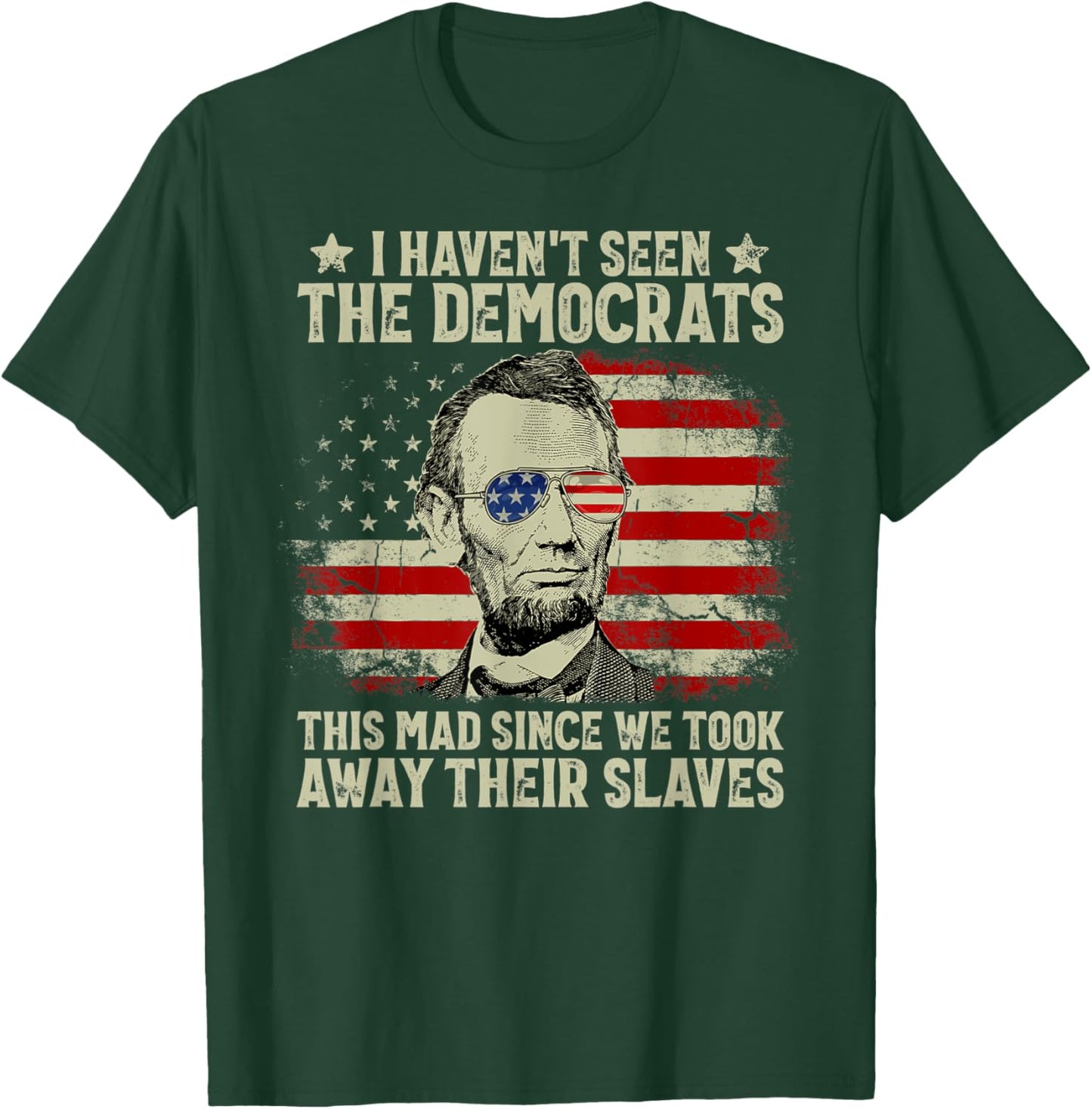 Vintage American Flag Patriots I Haven't Seen The Democrats Women Men T-Shirt - T-Shirt | Forest