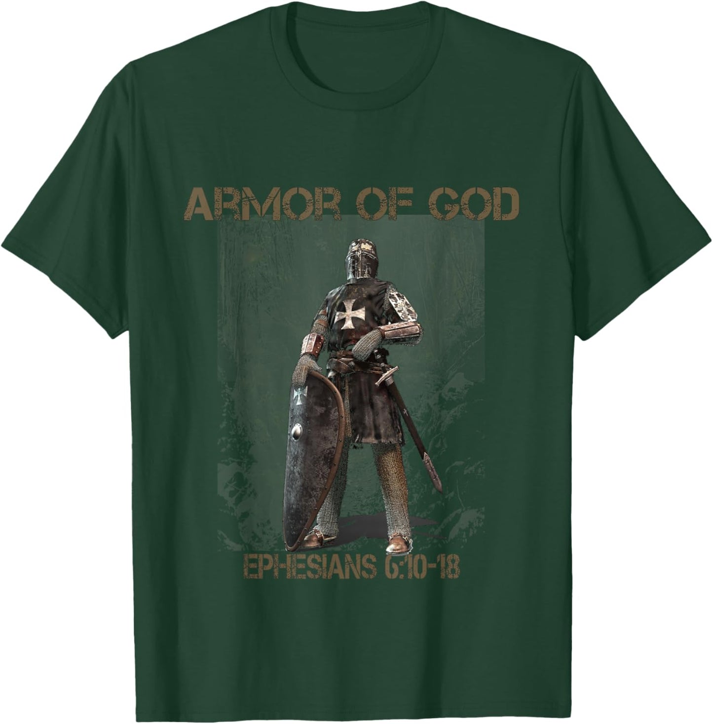 Christian T S Bible Verse T S Scripture T S Armor of God T T-Shirt - T-Shirt | Forest