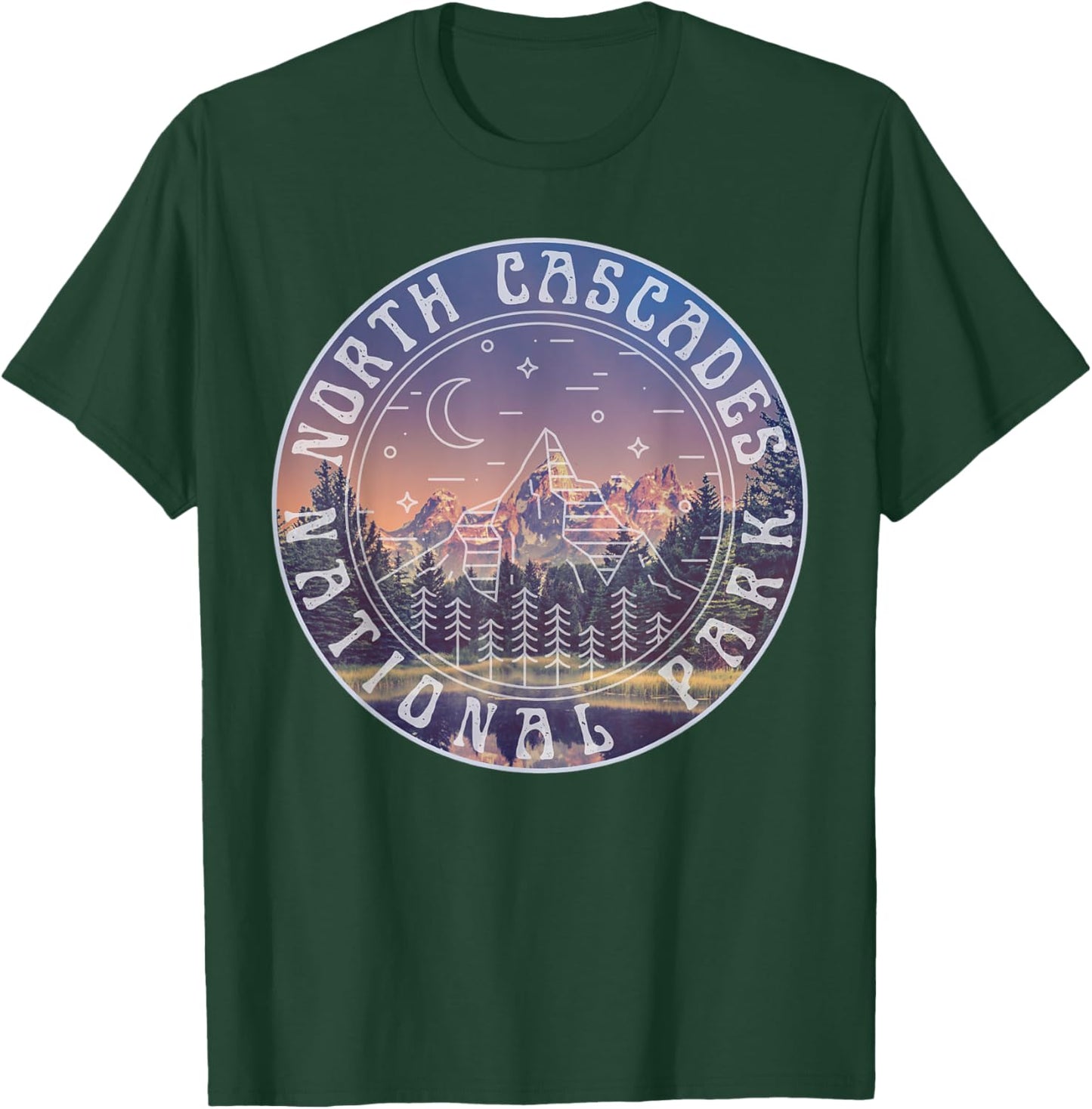 North Cascades National Park Washington Mountains Hiking T-Shirt - T-Shirt | Forest