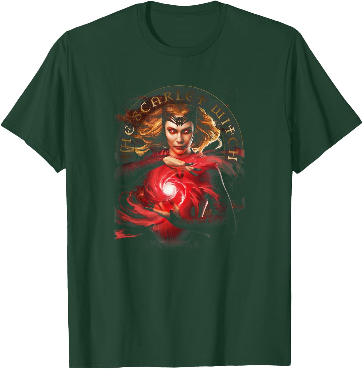 Marvel Doctor Strange 2 The Scarlet Witch Glowing Eyes T-Shirt - T-Shirt | Forest