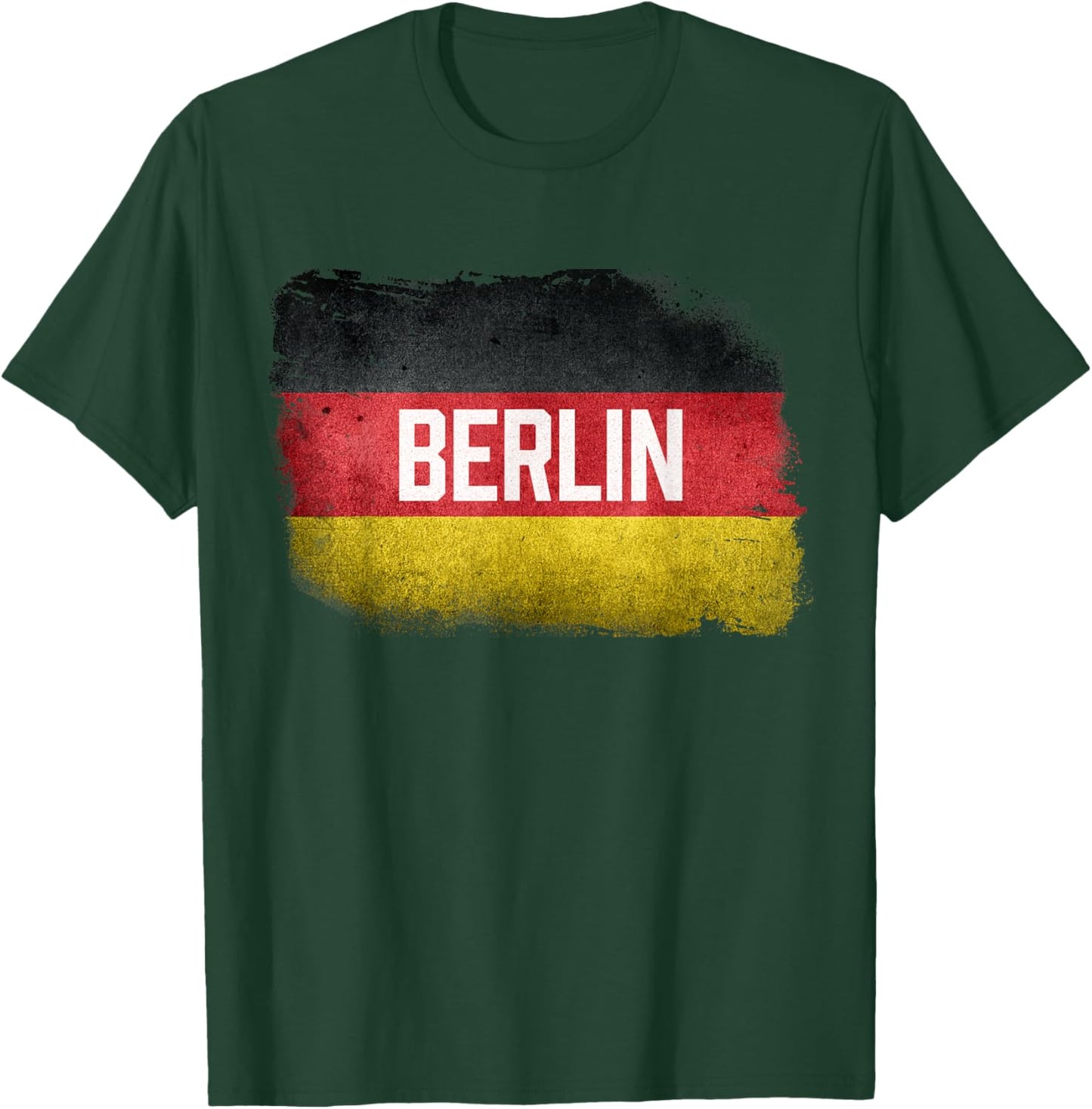 Berlin | Germany German Flag Vintage Distressed Souvenir T-Shirt - T-Shirt | Forest