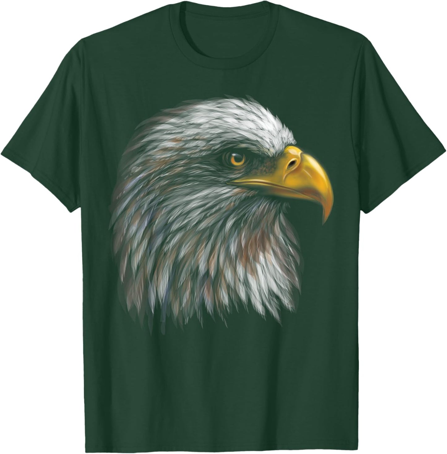 Cute Bald Eagle Head Black Art for Lovers of Eagles Birds T-Shirt - T-Shirt | Forest