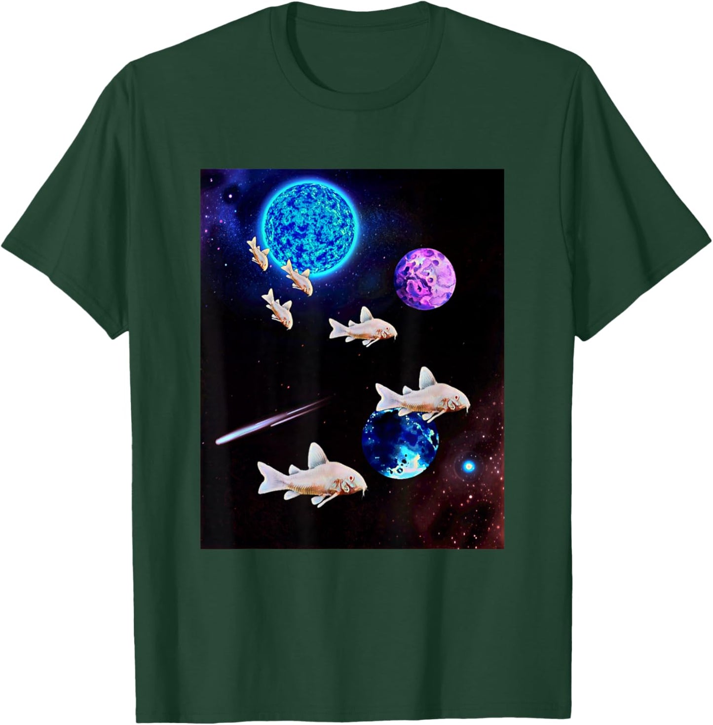 Corydoras Catfish Galaxy Planets Aquarium Catfish Lovers T-Shirt - T-Shirt | Forest